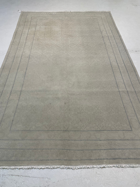 Hand-Knotted Wool Area Rug Turkish Oushak 5'9" x 8'10"