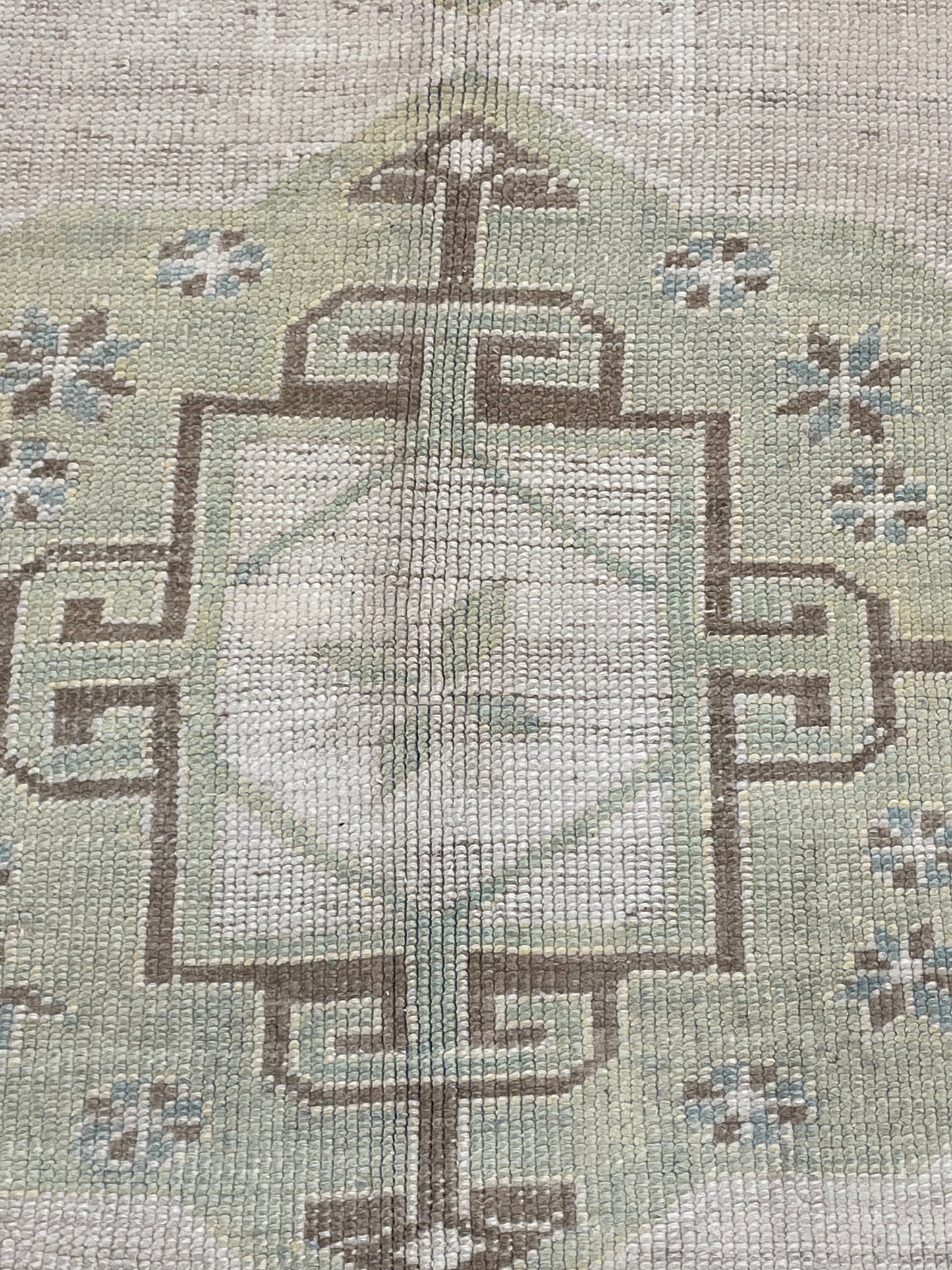 Hand-Knotted Wool Area Rug Turkish Oushak 6'1" x 8'10"