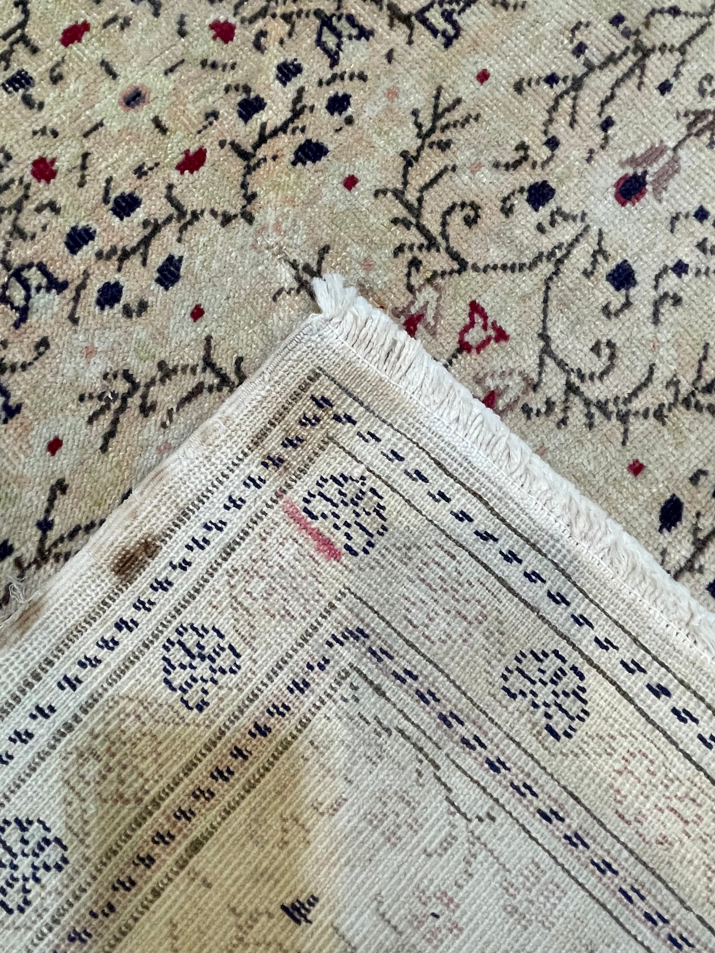 Hand-Knotted Wool Area Rug Turkish Oushak 6'5" x 9'8"