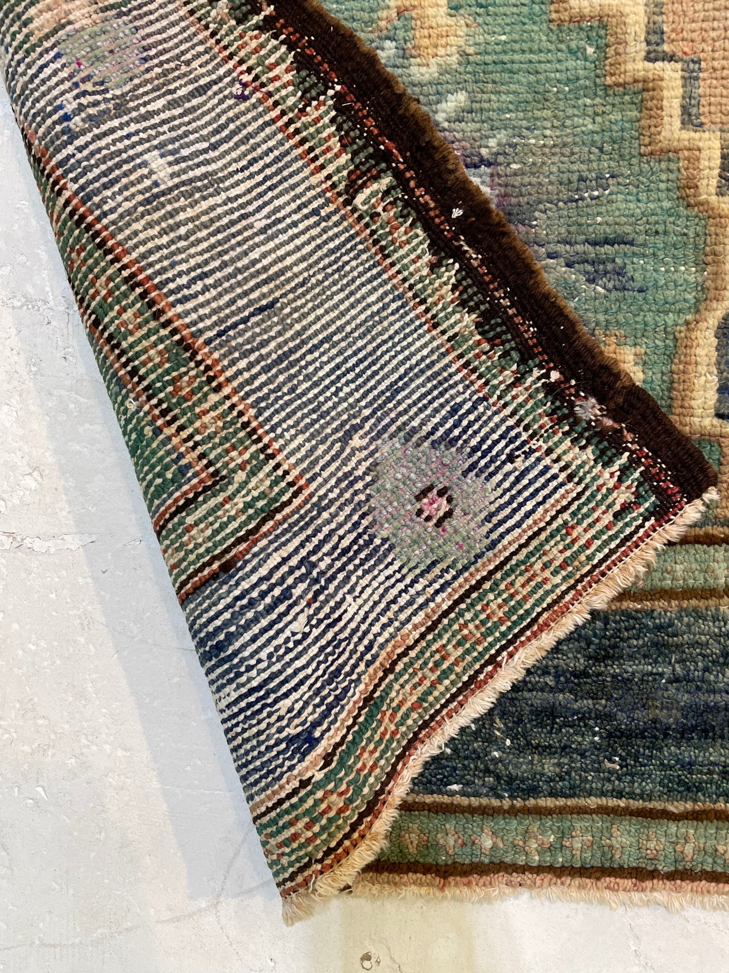 Hand-Knotted Wool Area Rug Turkish Oushak 6'6" x 10'6"