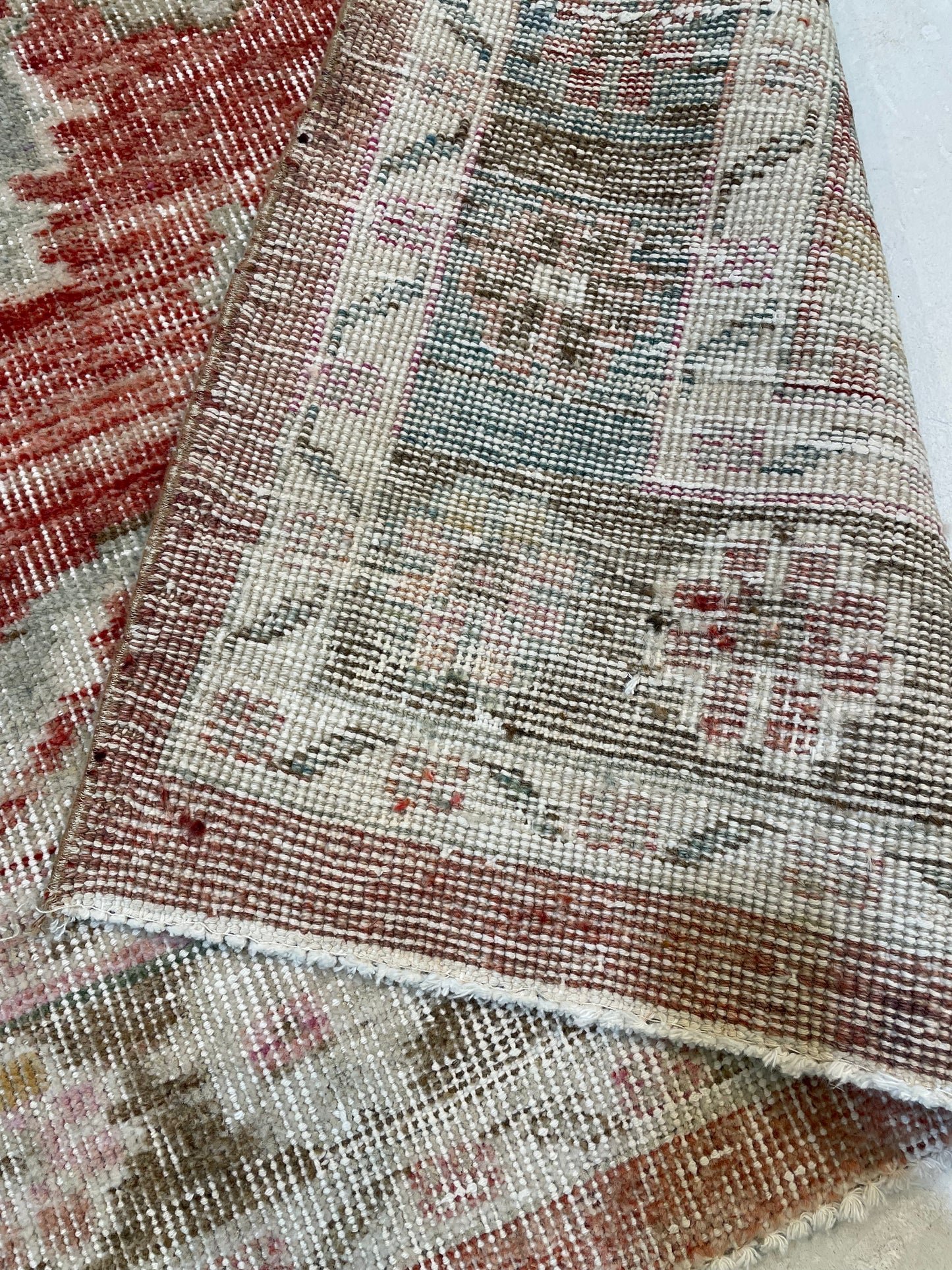 Hand-Knotted Wool Area Rug Turkish Oushak 5'10" x 9'