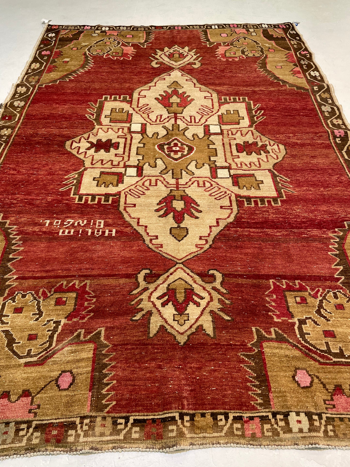 Hand-Knotted Wool Area Rug Turkish Oushak 6'10" x 10'