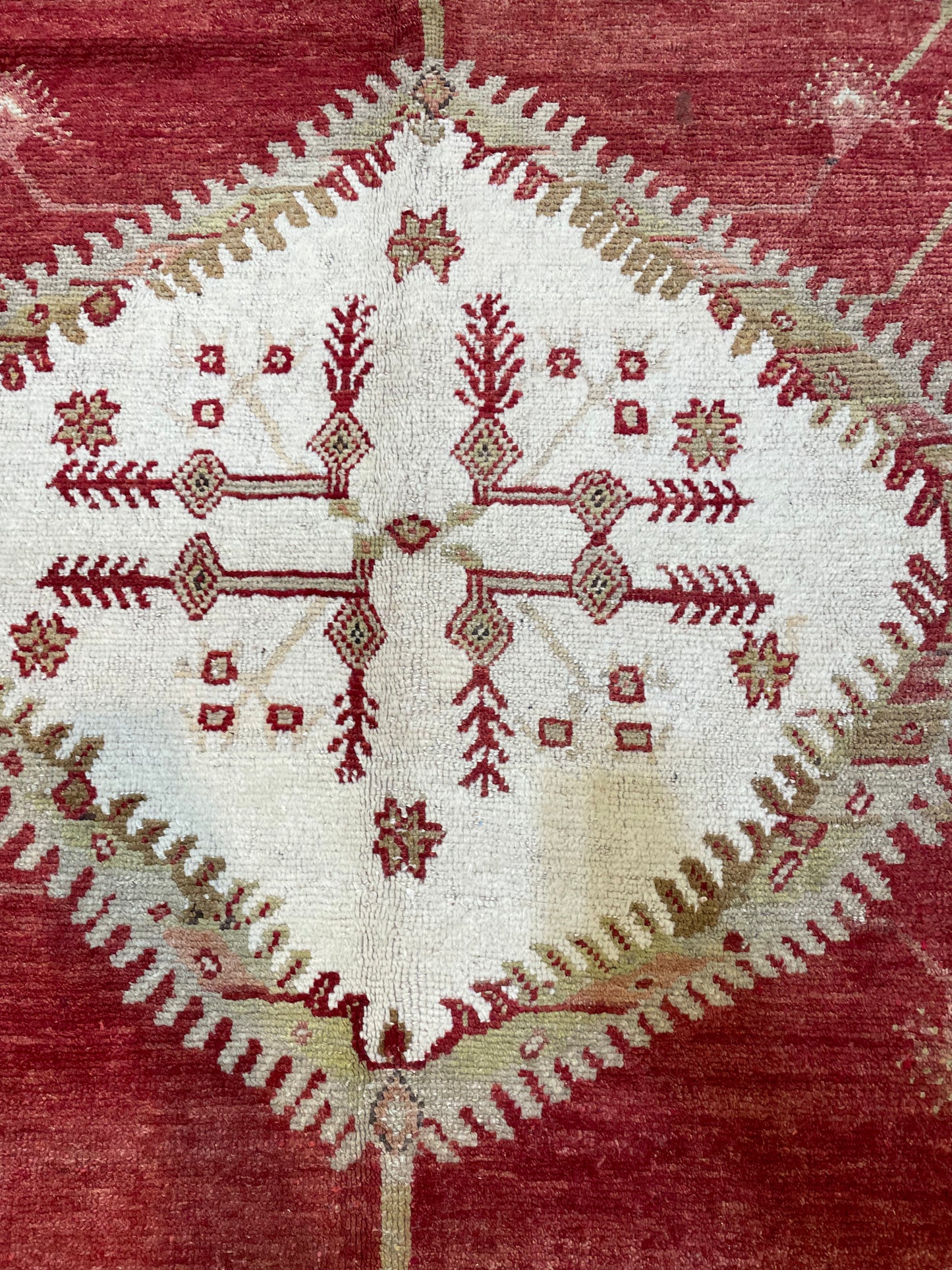 Hand-Knotted Wool Area Rug Turkish Oushak 6'2" x 9'4"