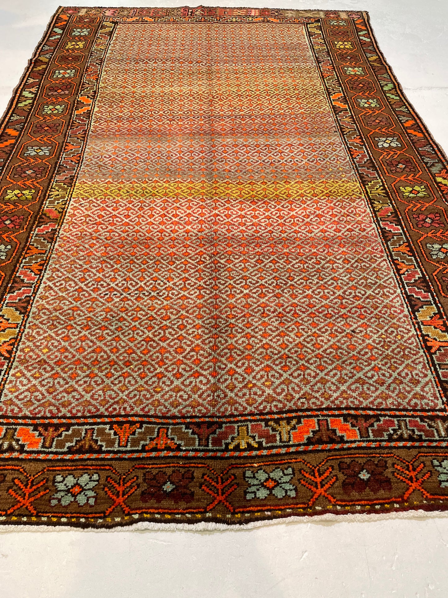 Hand-Knotted Wool Area Rug Turkish Oushak 6'4" x 9'9"