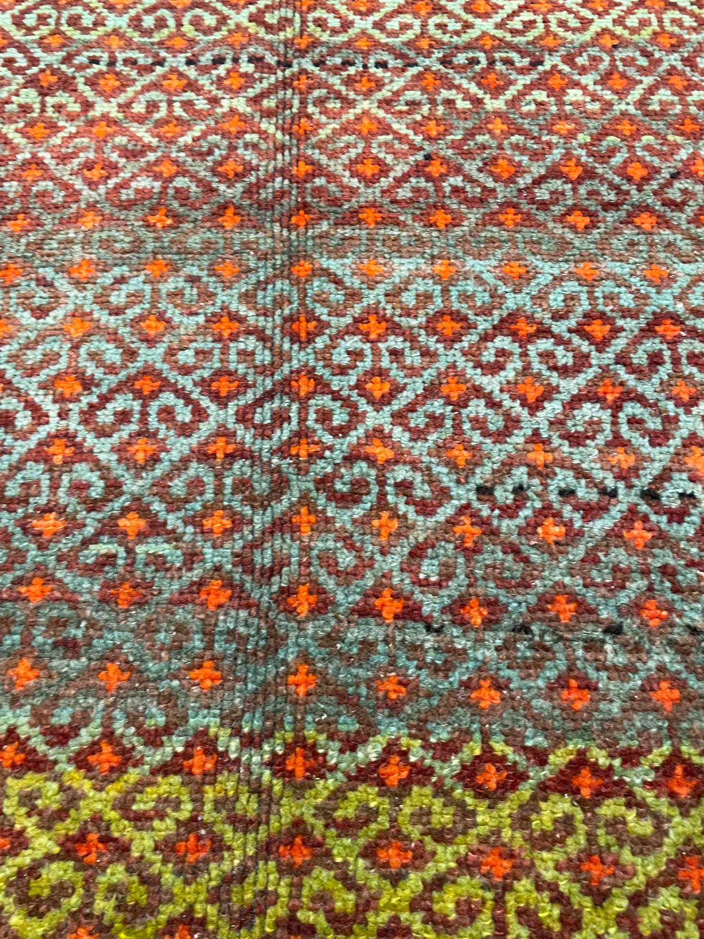 Hand-Knotted Wool Area Rug Turkish Oushak 6'4" x 9'9"