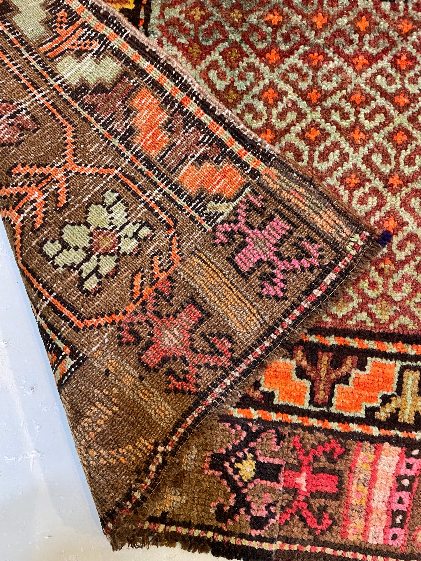 Hand-Knotted Wool Area Rug Turkish Oushak 6'4" x 9'9"