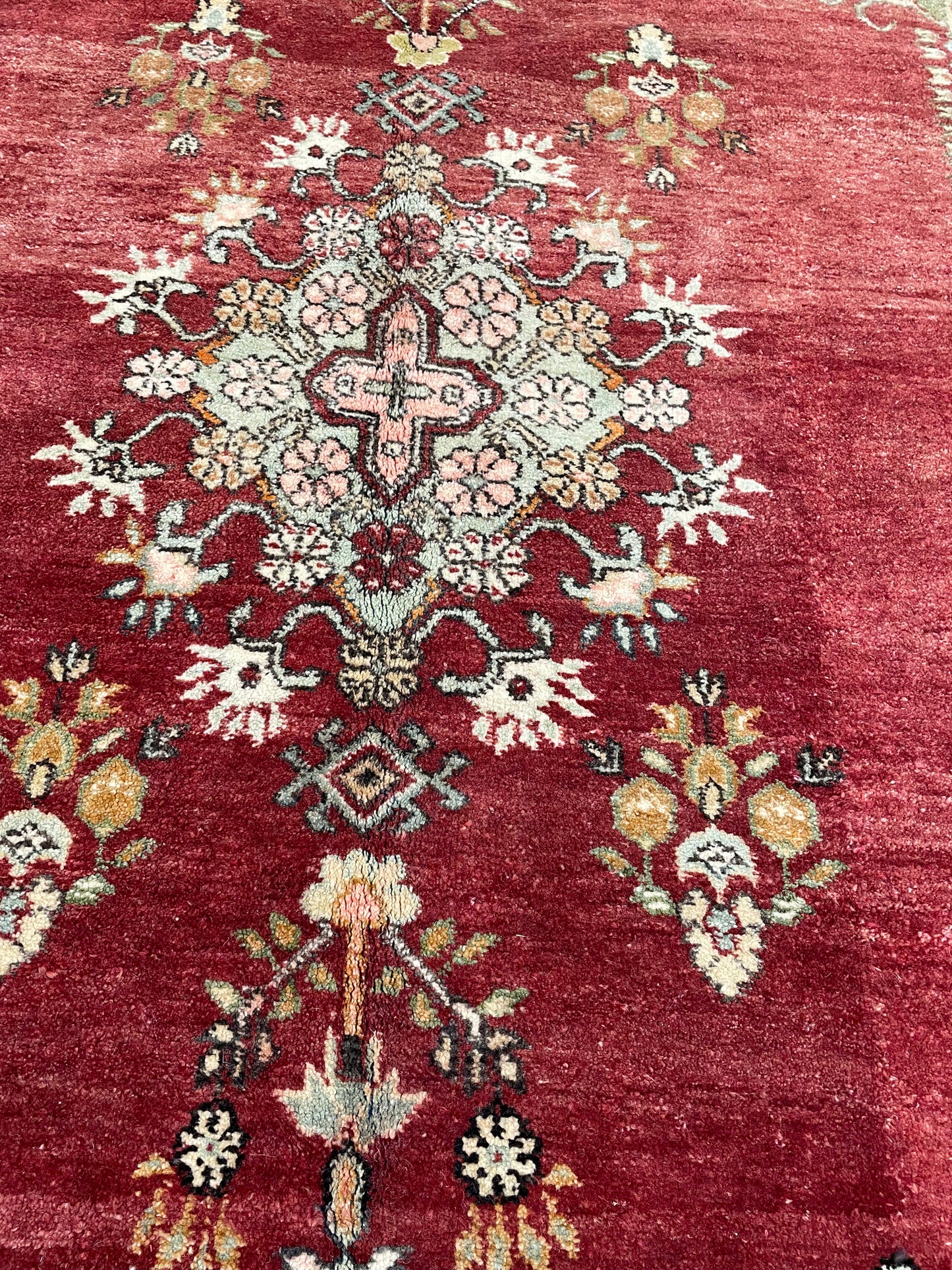 Hand-Knotted Wool Area Rug Turkish Oushak 6'3" x 10'