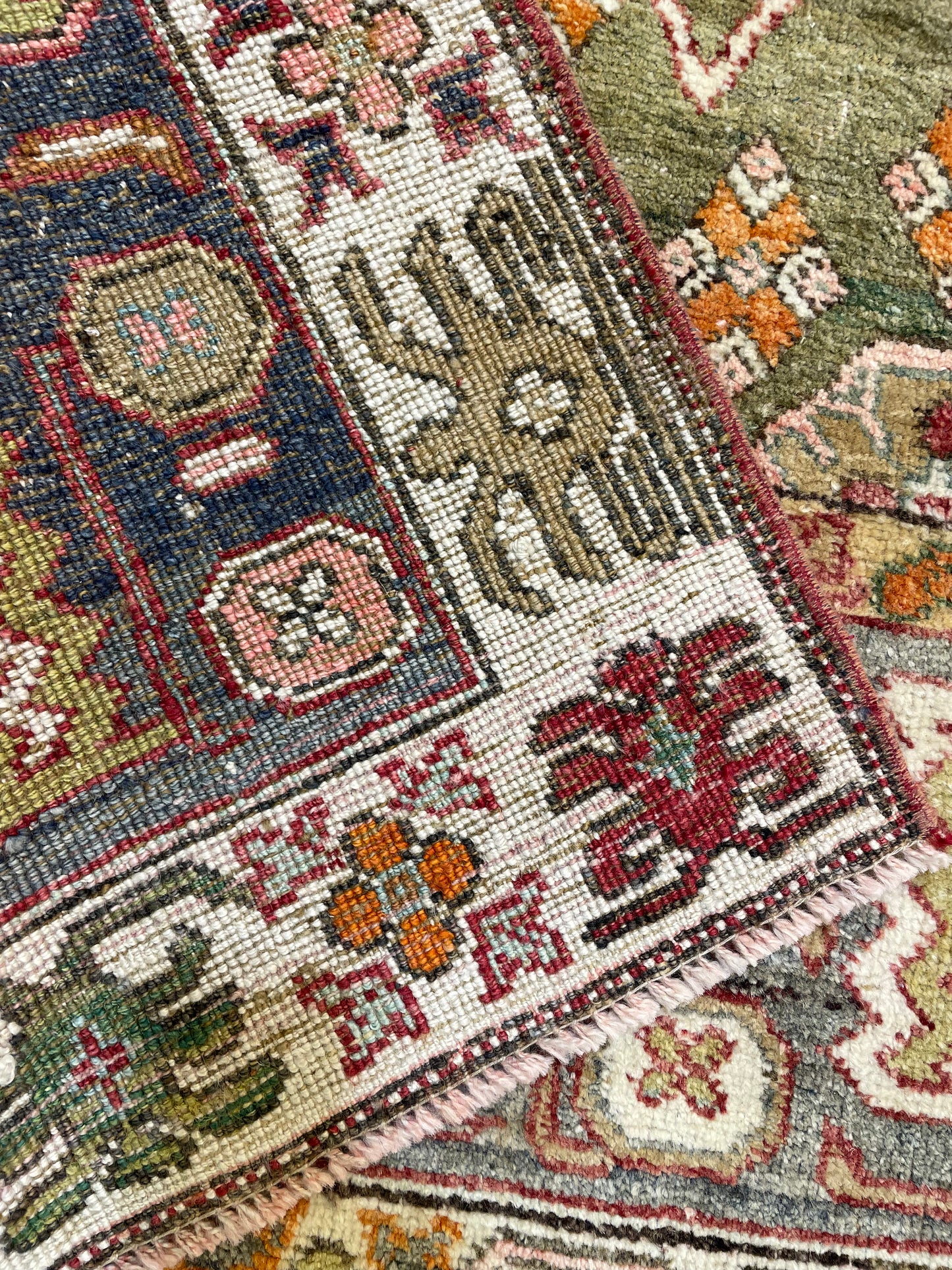 Hand-Knotted Wool Area Rug Turkish Oushak 6'3" x 10'