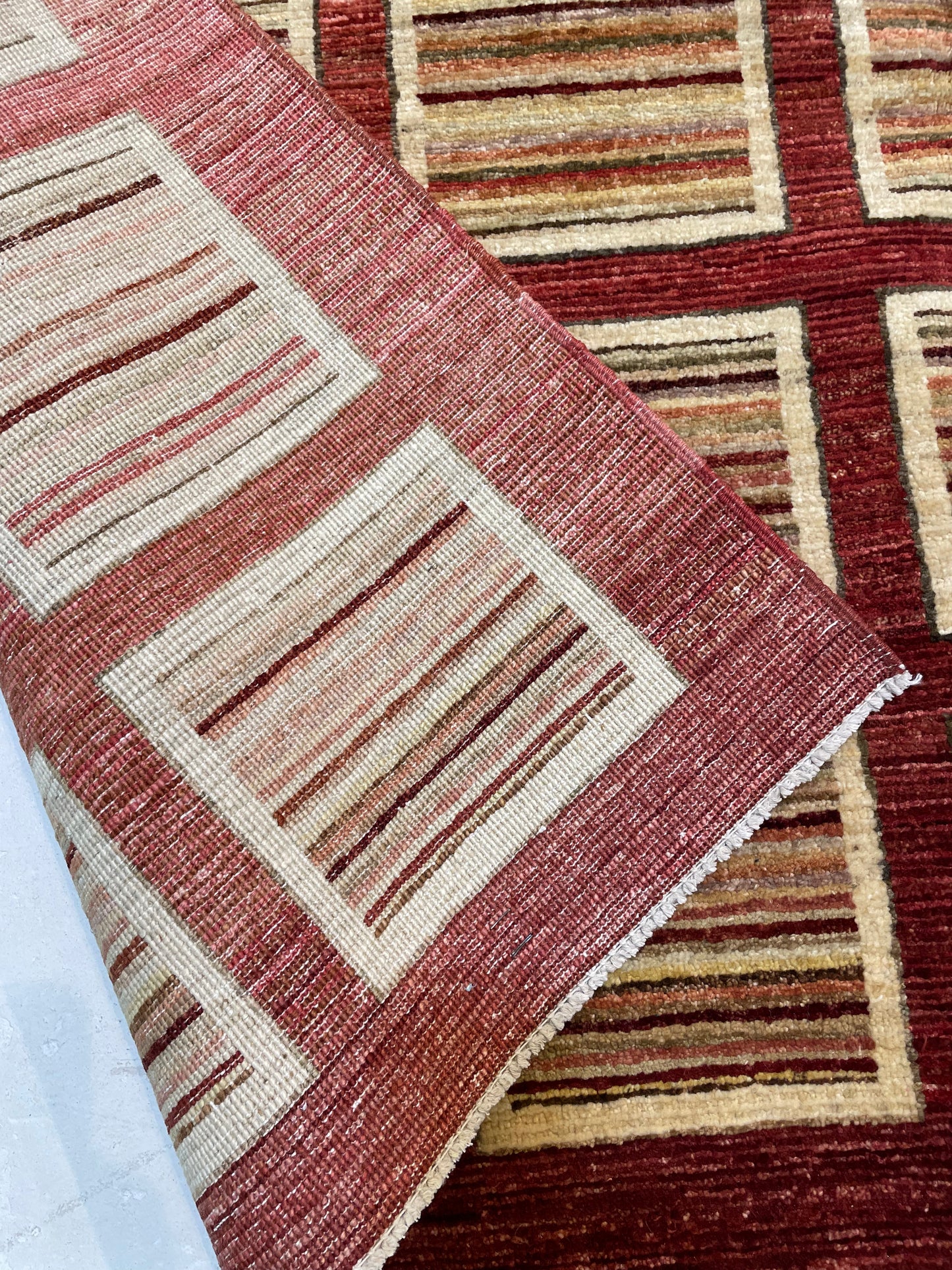 Hand-Knotted Wool Area Rug Turkish Oushak 5'10" x 8'8"