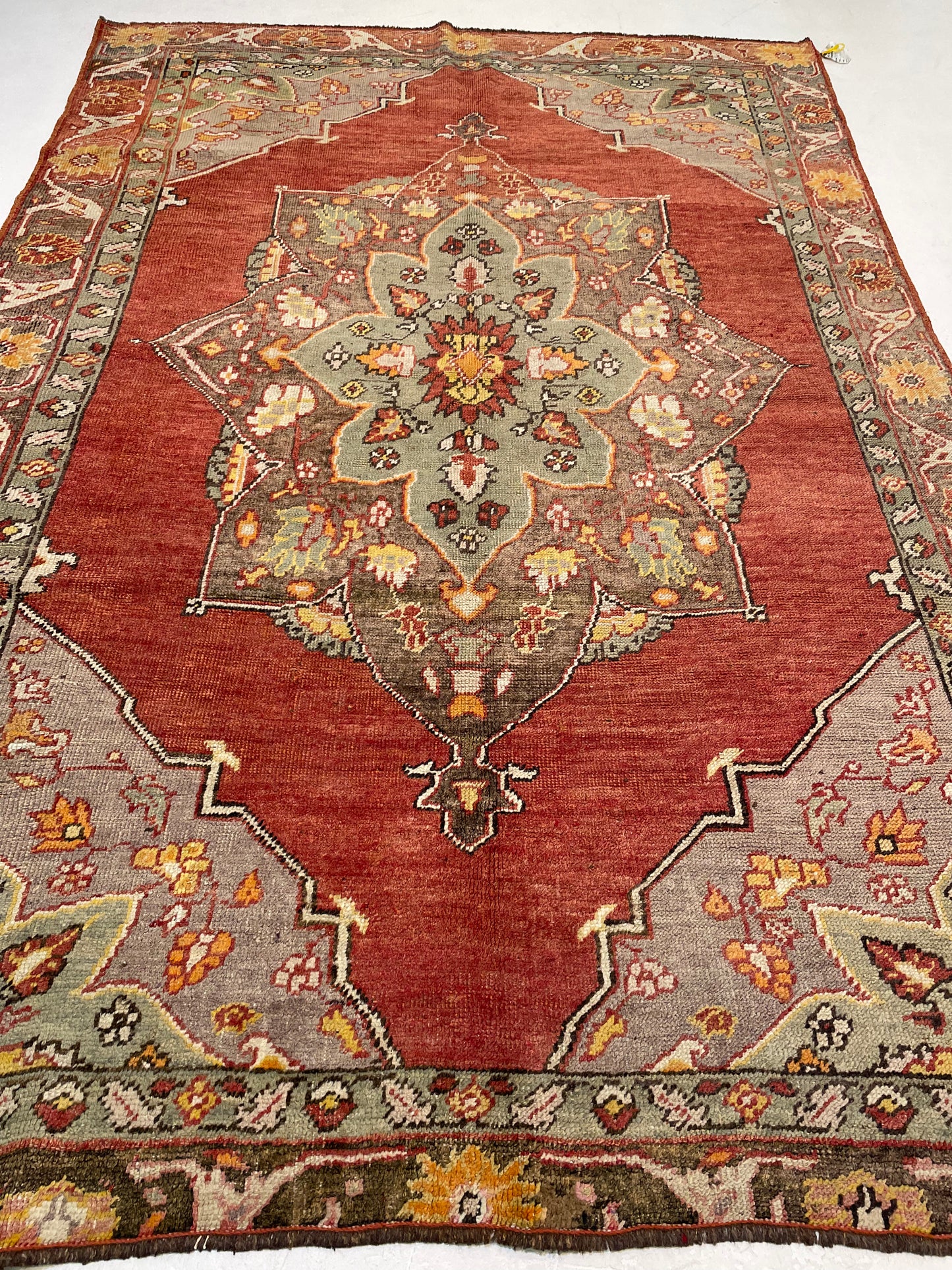 Hand-Knotted Wool Area Rug Turkish Oushak 5'10" x 8'8"