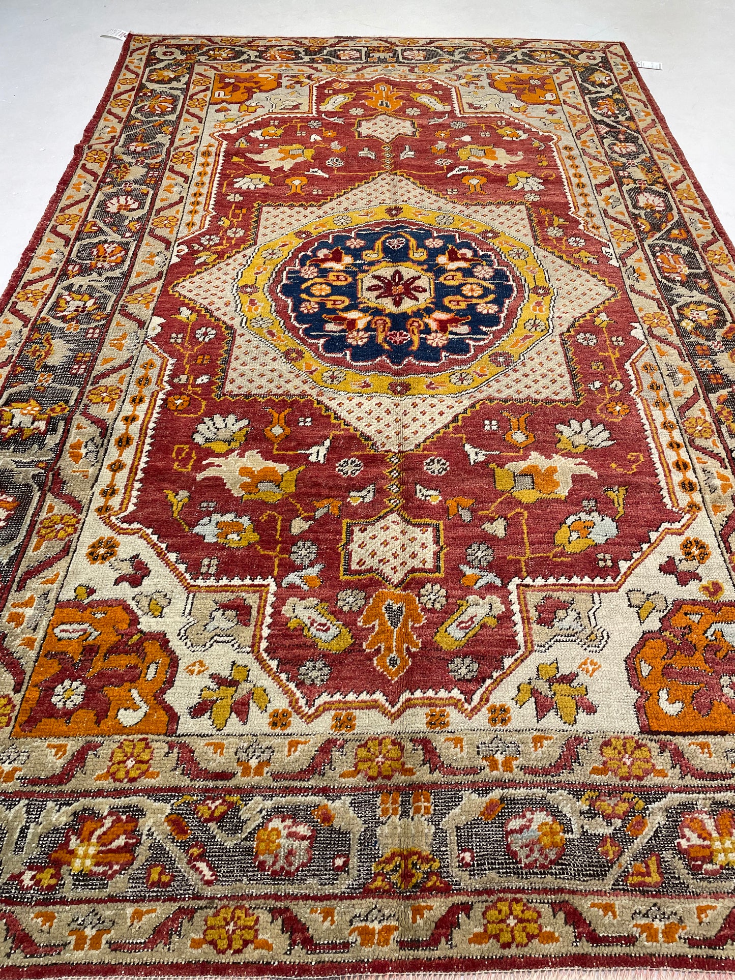 Hand-Knotted Wool Area Rug Turkish Oushak 5'10" x 9'6"