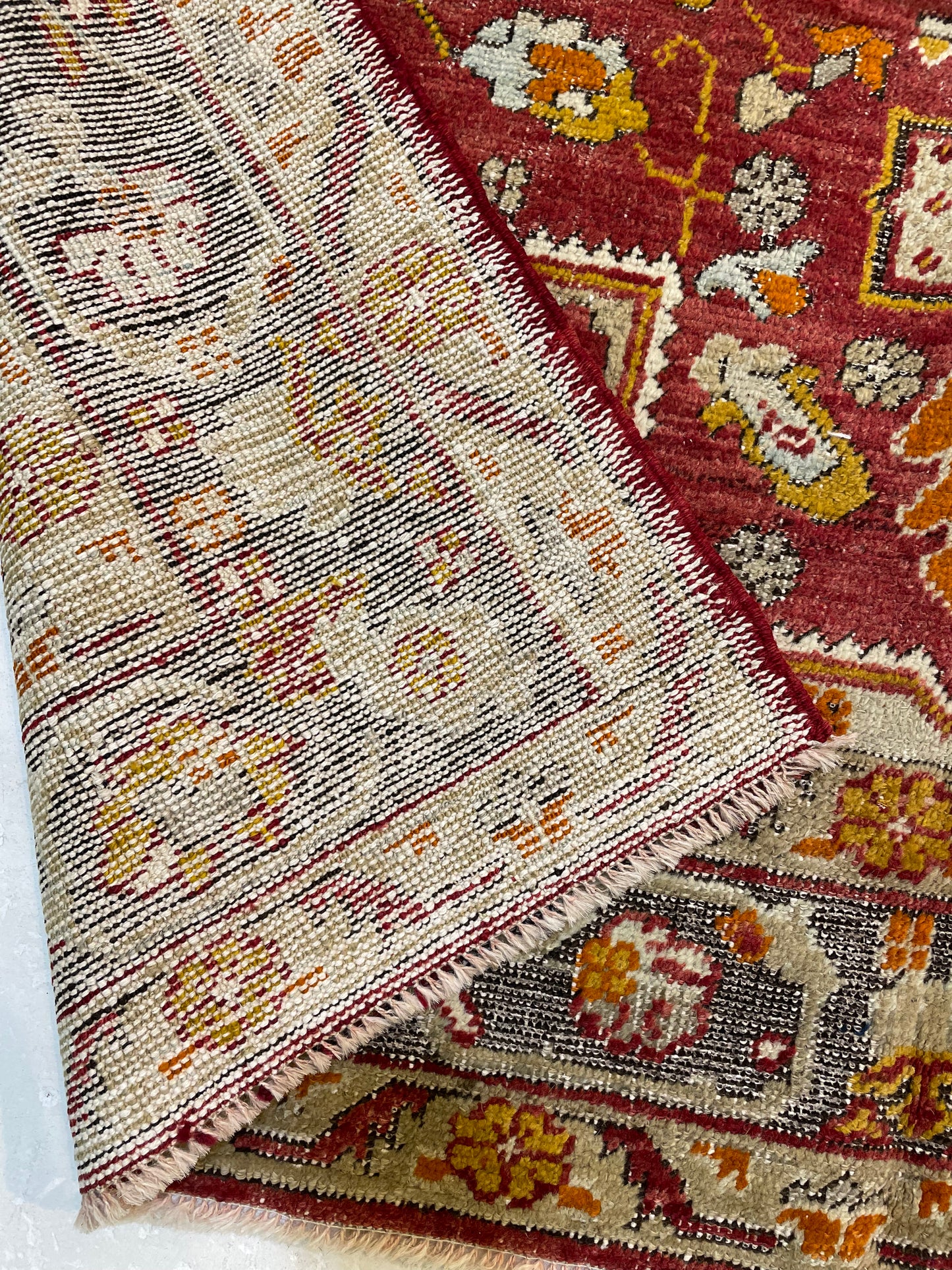 Hand-Knotted Wool Area Rug Turkish Oushak 5'10" x 9'6"