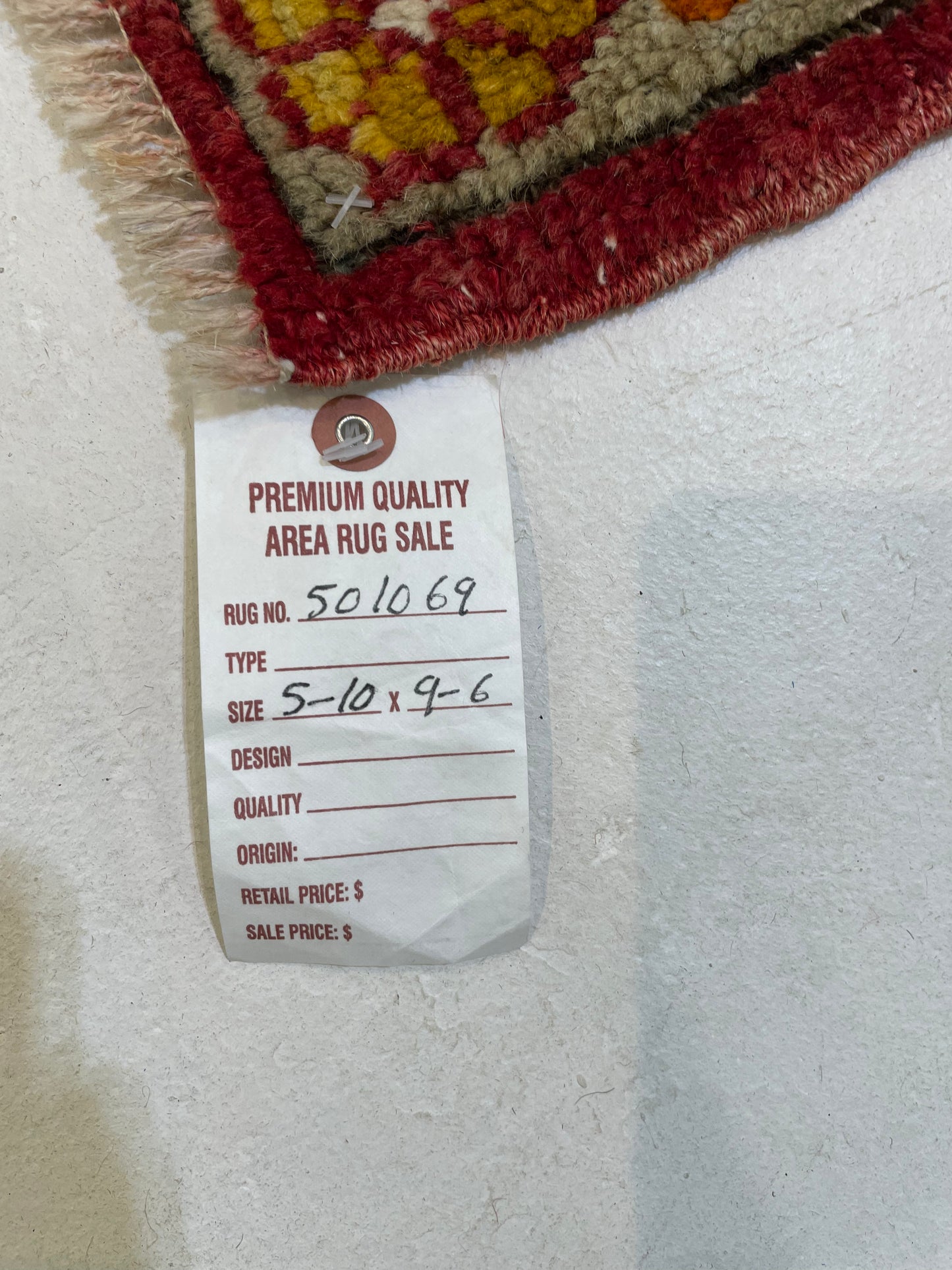 Hand-Knotted Wool Area Rug Turkish Oushak 5'10" x 9'6"