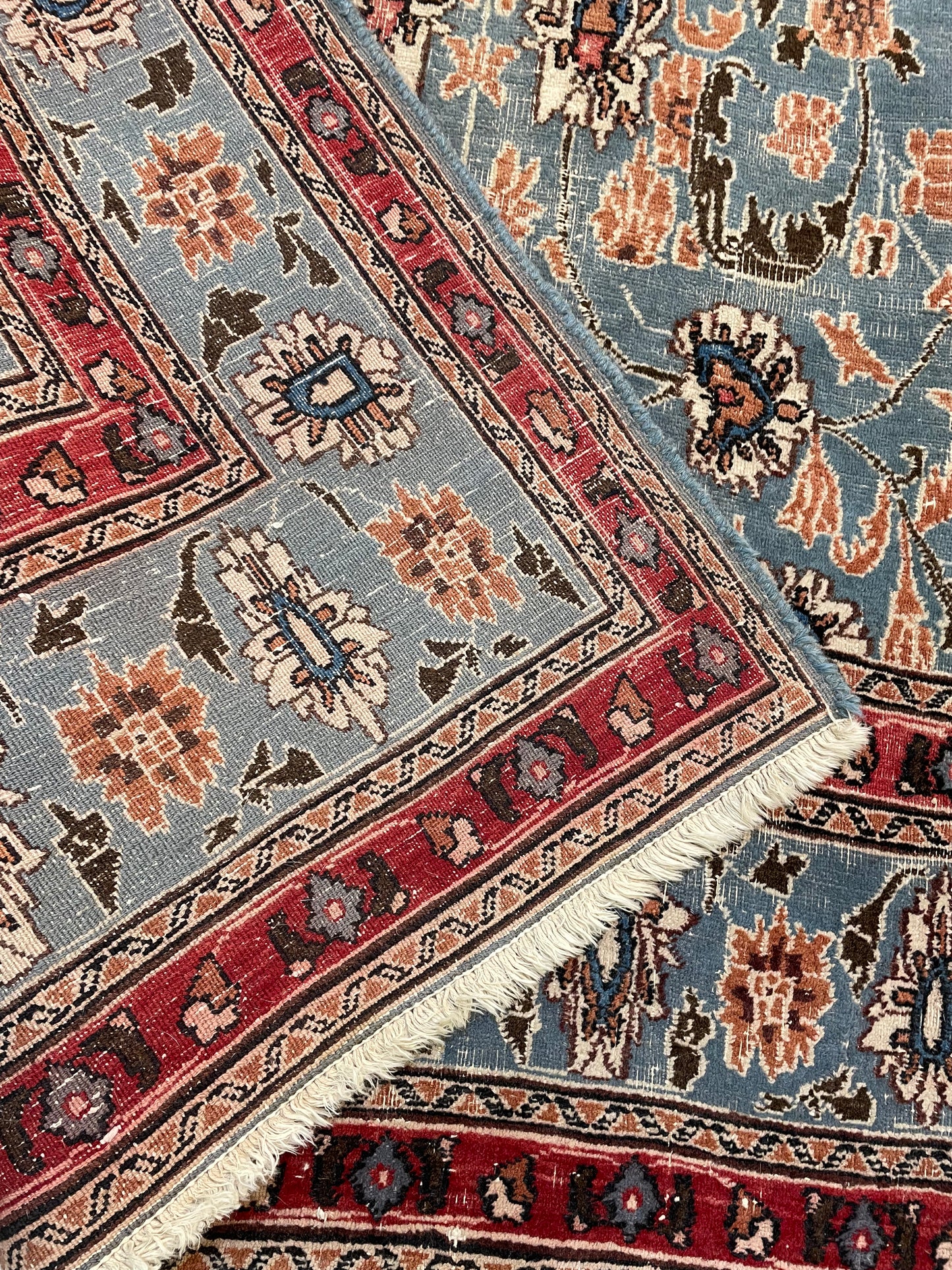 Hand-Knotted Wool Area Rug Turkish Oushak 6'8" x 9'11"