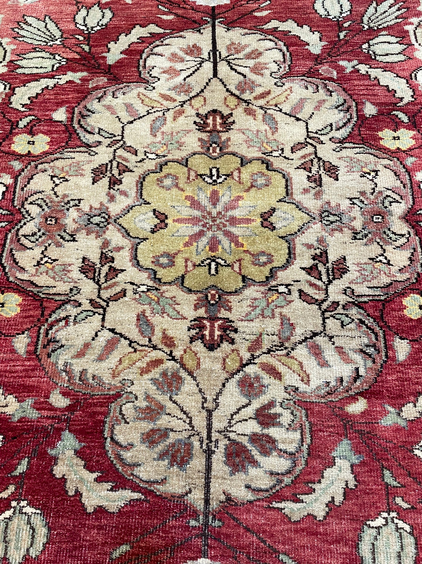 Hand-Knotted Wool Area Rug Turkish Oushak 6'1" x 8'2"