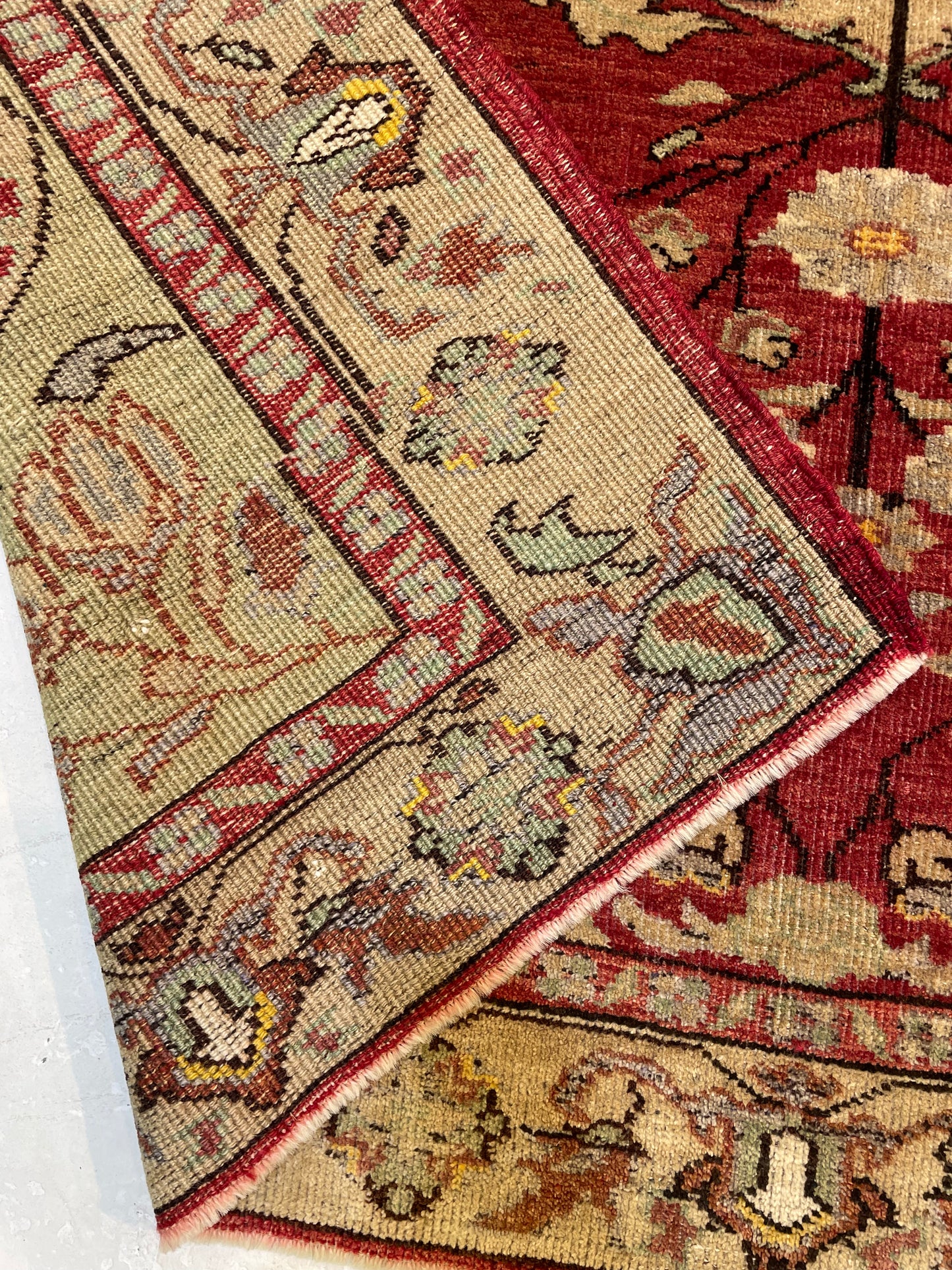 Hand-Knotted Wool Area Rug Turkish Oushak 6'1" x 8'2"