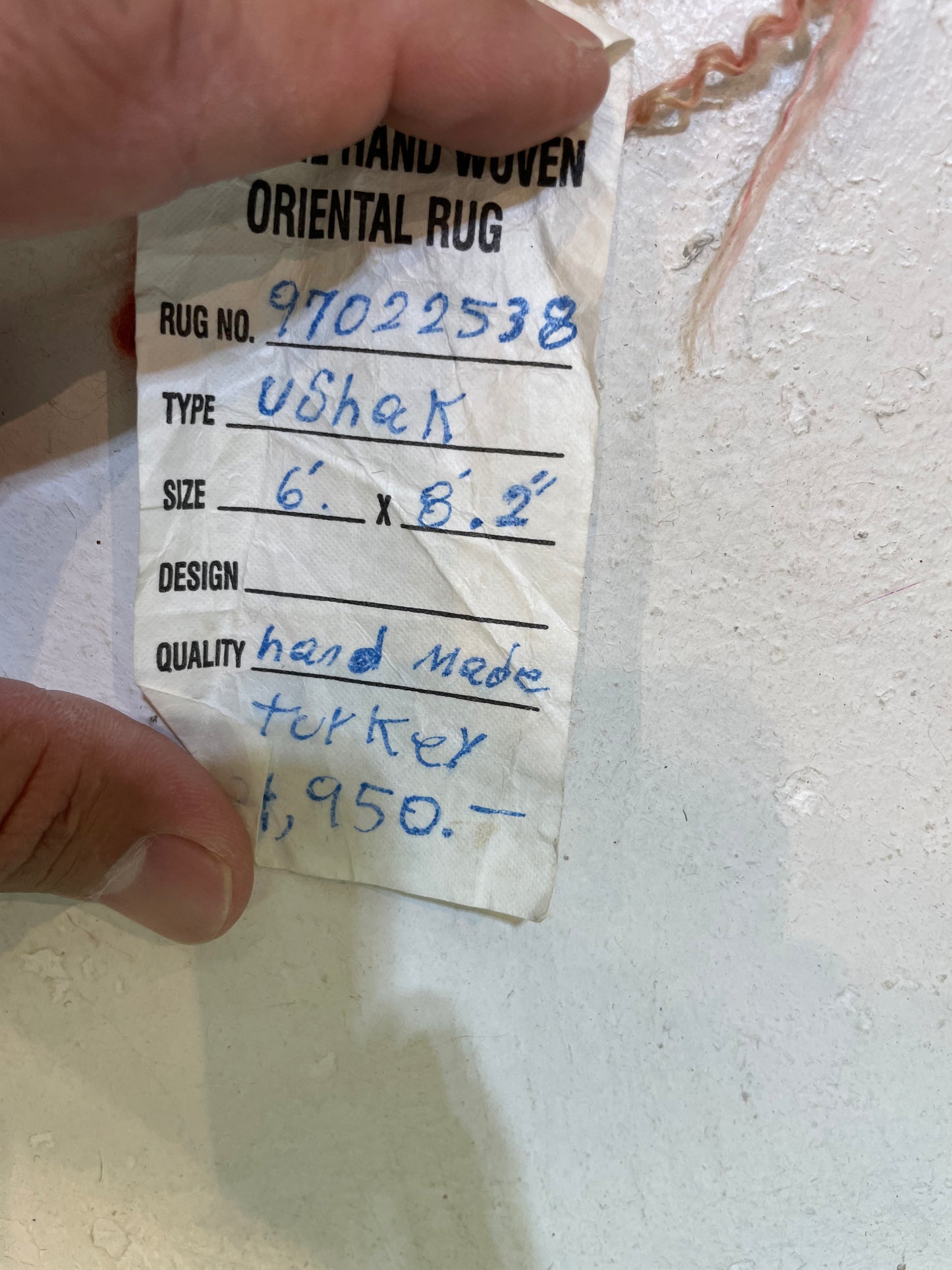 Hand-Knotted Wool Area Rug Turkish Oushak 6'1" x 8'2"