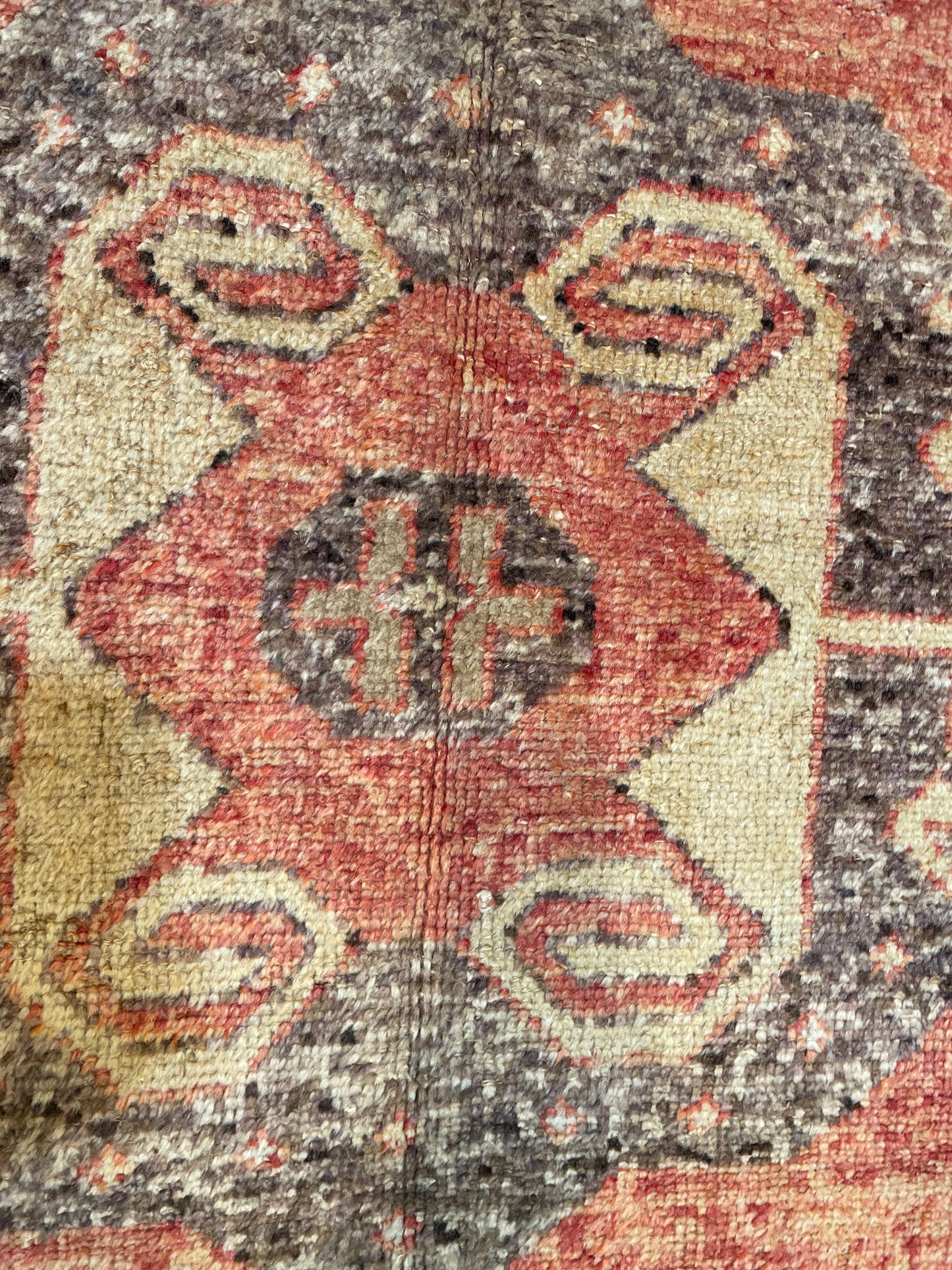 Hand-Knotted Wool Runner Turkish Oushak 3'8" x 12'