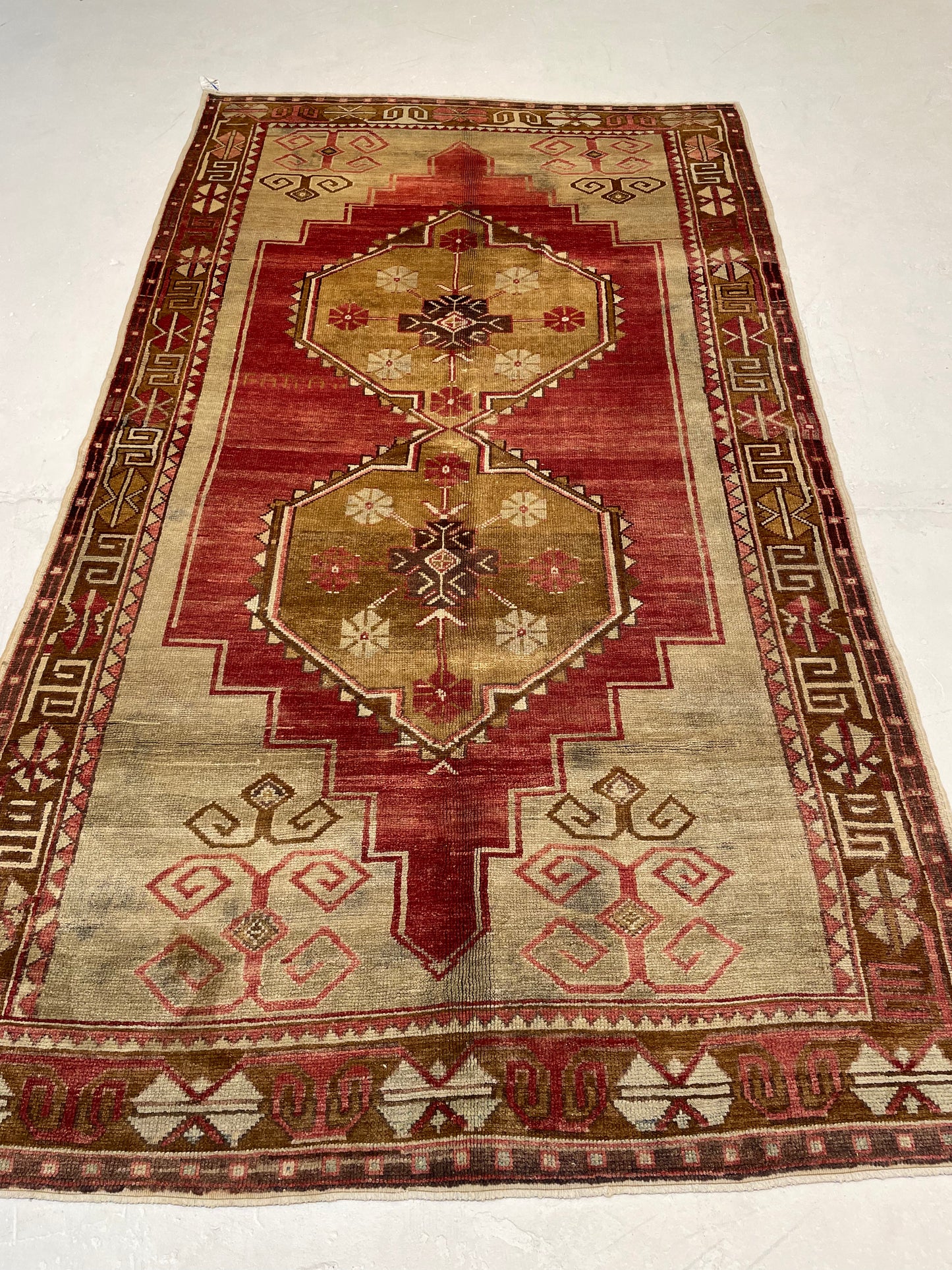 Hand-Knotted Wool Area Rug Turkish Oushak 6'4" x 7'11"