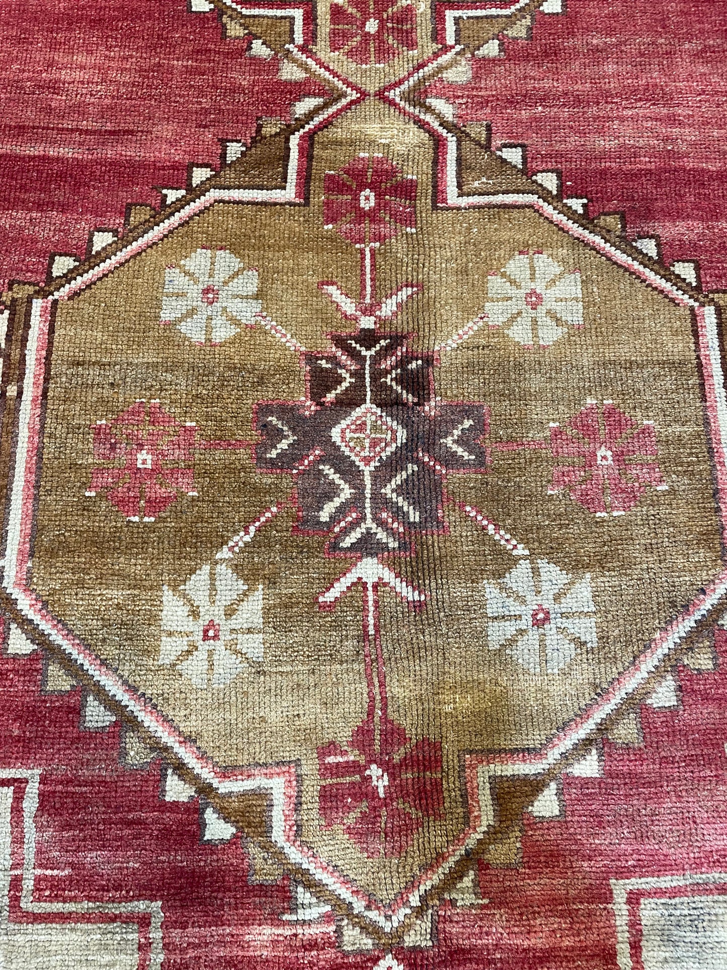 Hand-Knotted Wool Area Rug Turkish Oushak 6'4" x 7'11"