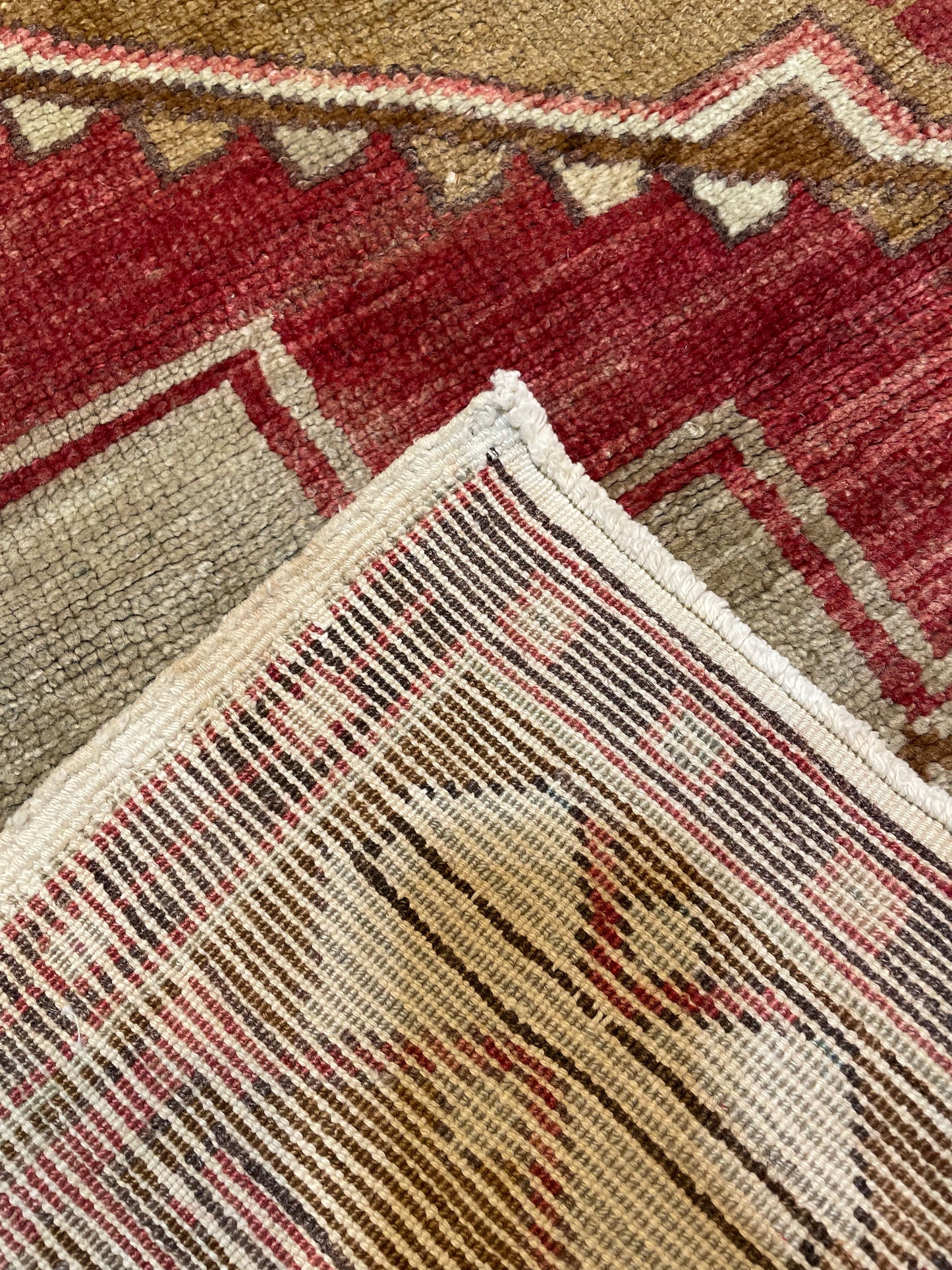 Hand-Knotted Wool Area Rug Turkish Oushak 6'4" x 7'11"