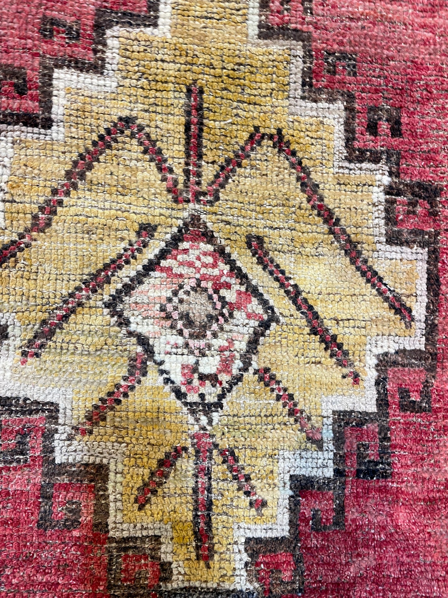 Hand-Knotted Wool Runner Turkish Oushak 4'2" x 9'4"