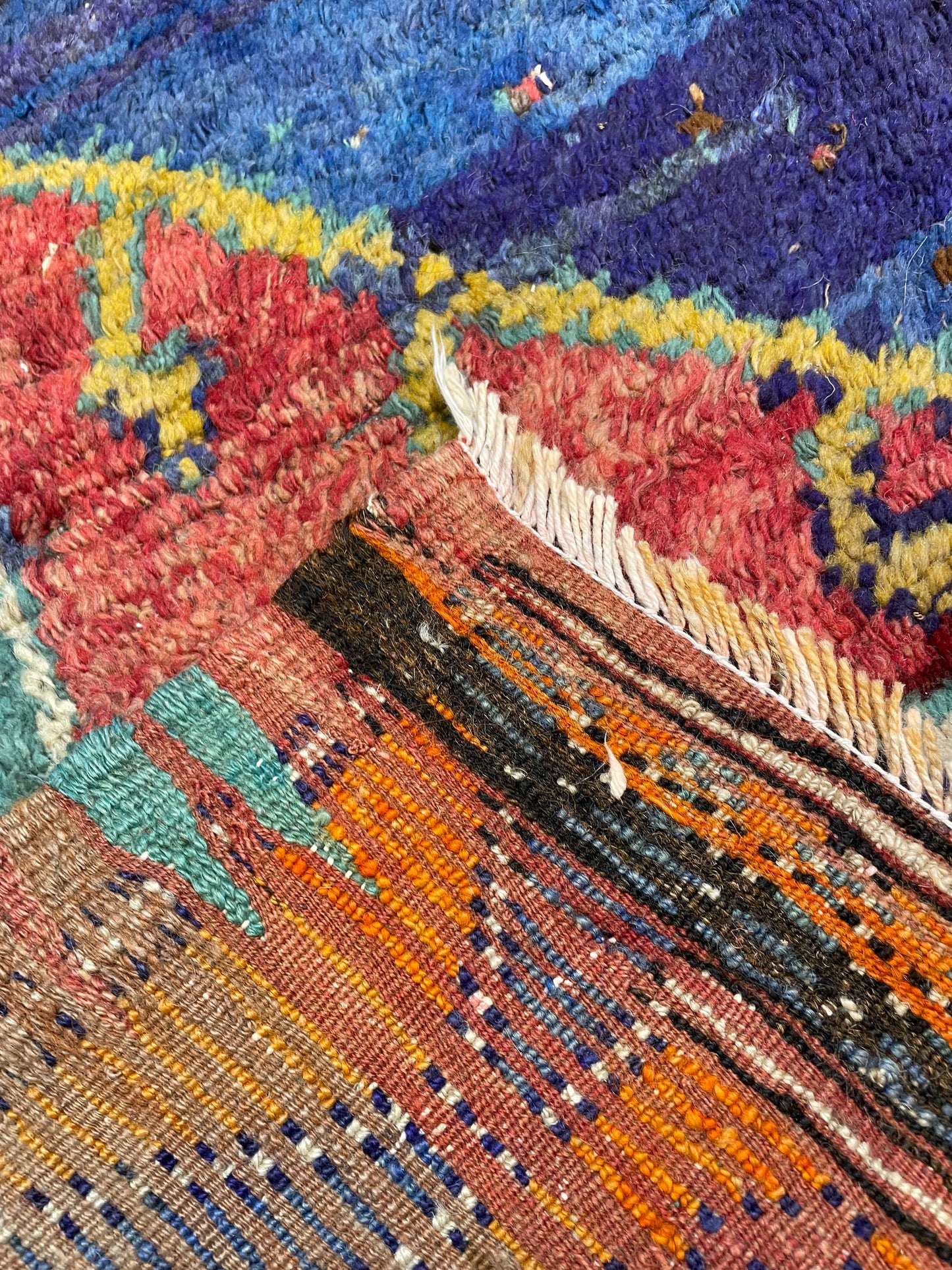 Hand-Knotted Wool Runner Turkish Oushak 4'3" x 9'6"
