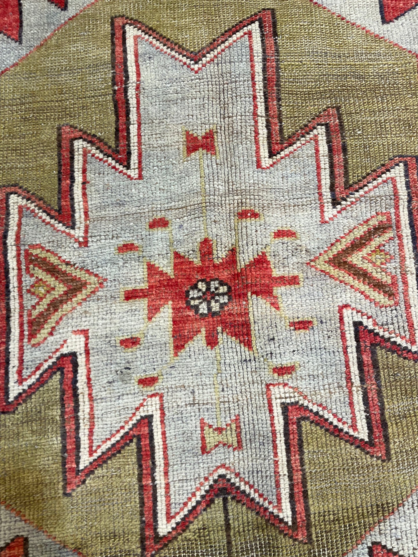 Hand-Knotted Wool Runner Turkish Oushak 4'1" x 10'9"
