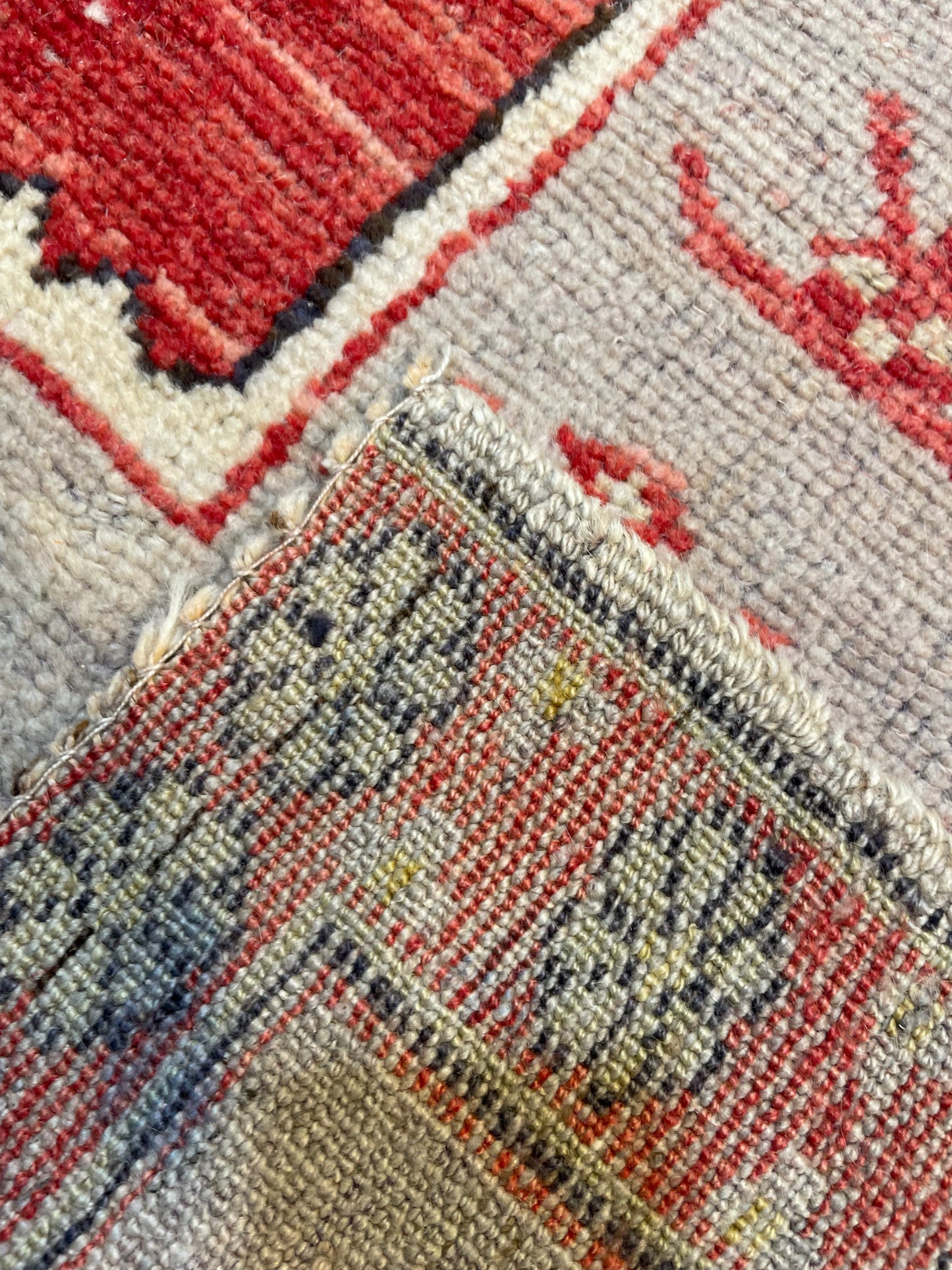 Hand-Knotted Wool Runner Turkish Oushak 4'1" x 10'9"