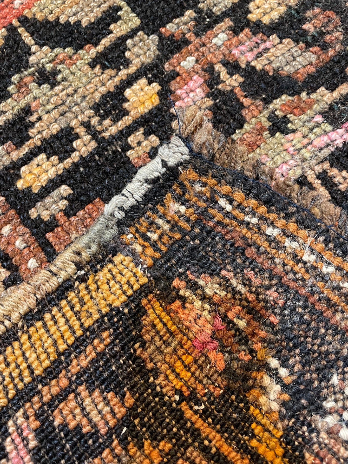 Hand-Knotted Wool Runner Turkish Oushak 4'4" x 11'2"