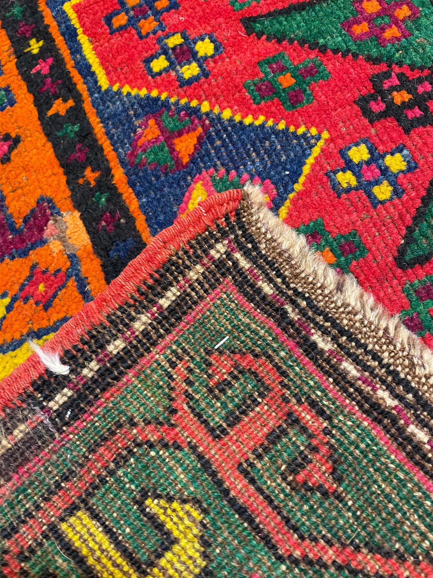 Hand-Knotted Wool Runner Turkish Oushak 4'6" x 9'10"