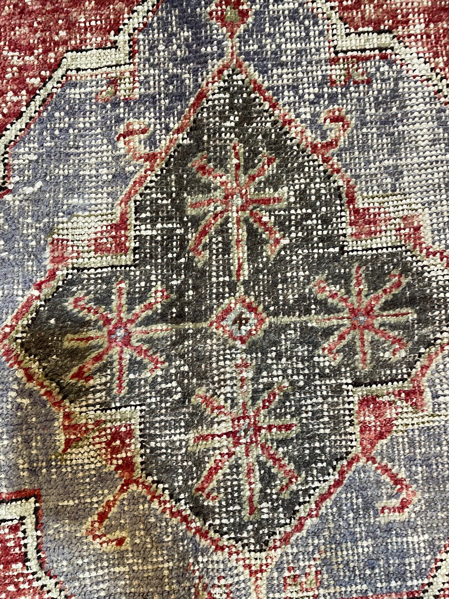 Hand-Knotted Wool Runner Turkish Oushak 4'9" x 11'5"