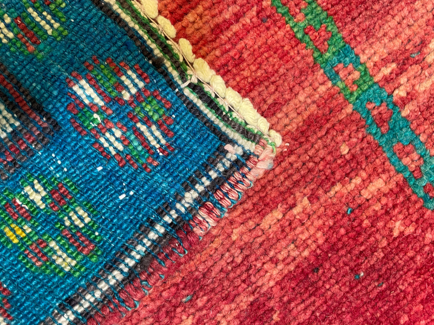 Hand-Knotted Wool Runner Turkish Oushak 4'10" x 8'2"