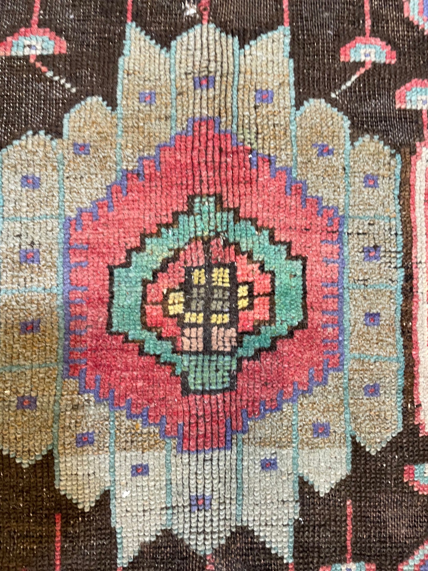 Hand-Knotted Wool Runner Turkish Oushak 4'8" x 12'5"