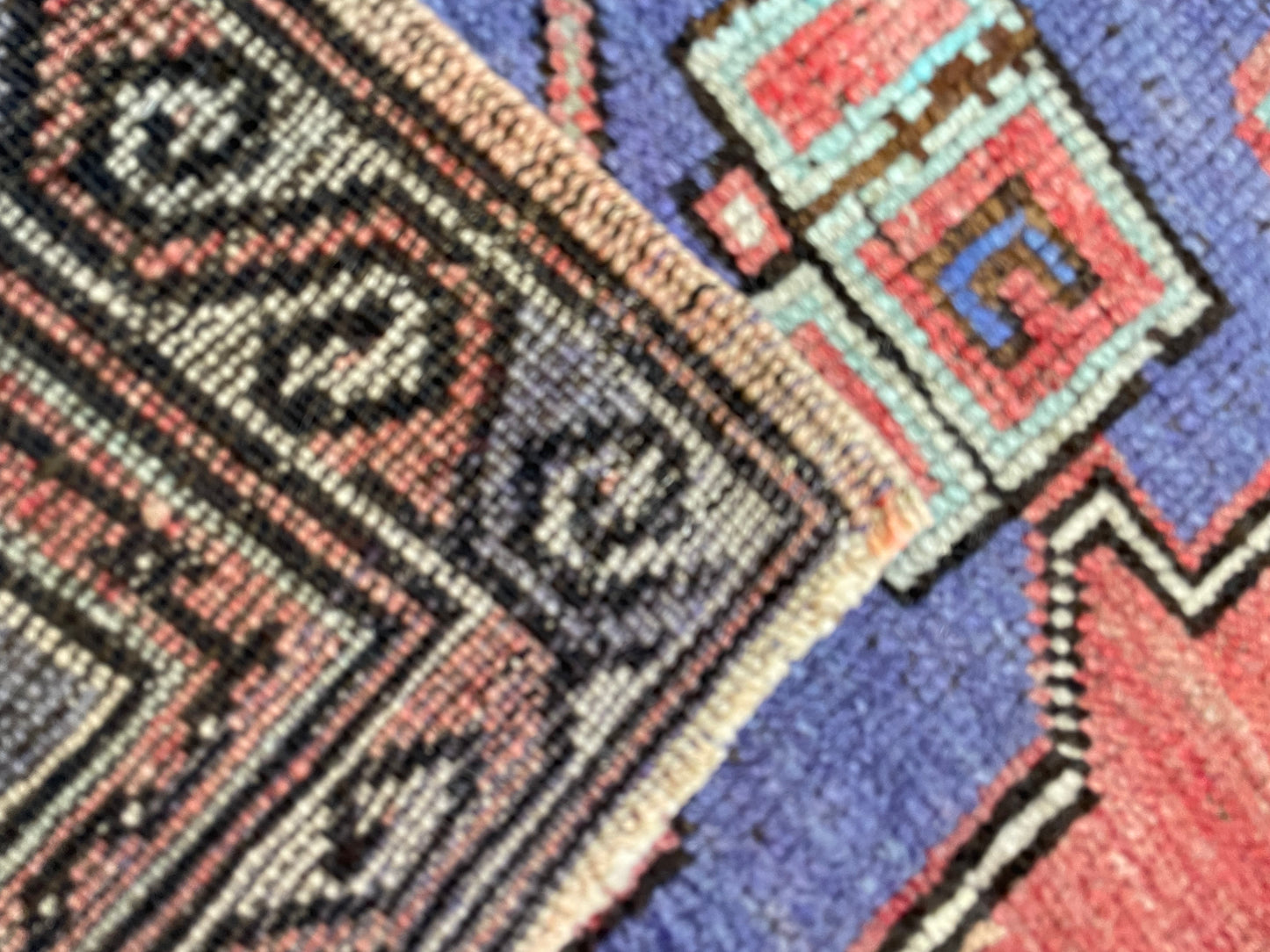 Hand-Knotted Wool Runner Turkish Oushak 4'8" x 12'5"