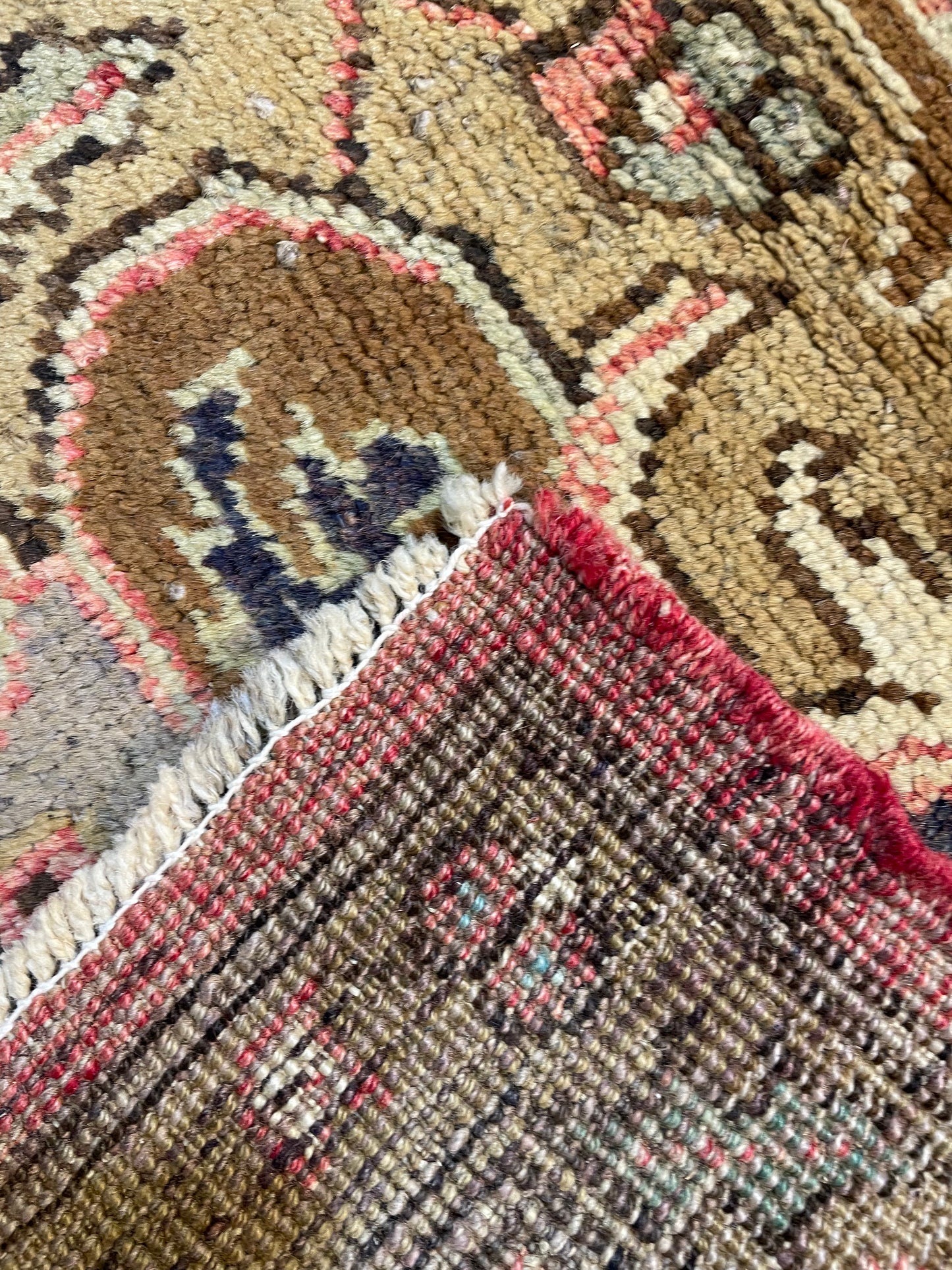 Hand-Knotted Wool Runner Turkish Oushak 5' x 10'10"