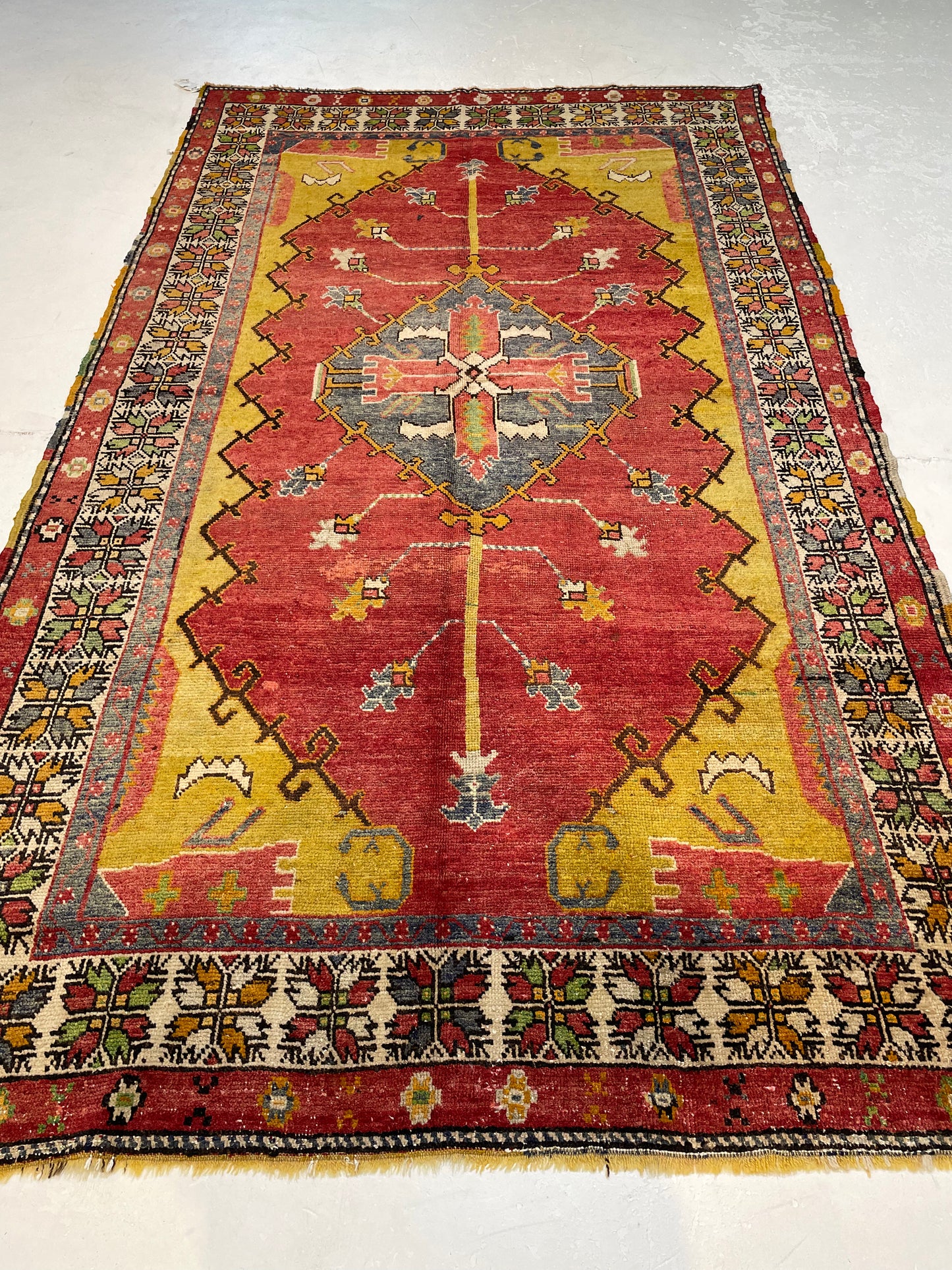 Hand-Knotted Wool Area Rug Turkish Oushak 5'8" x 9'10"