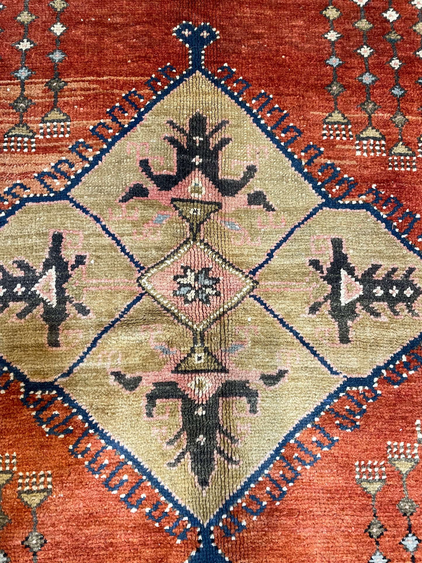 Hand-Knotted Wool Runner Turkish Oushak 5'5" x 10'