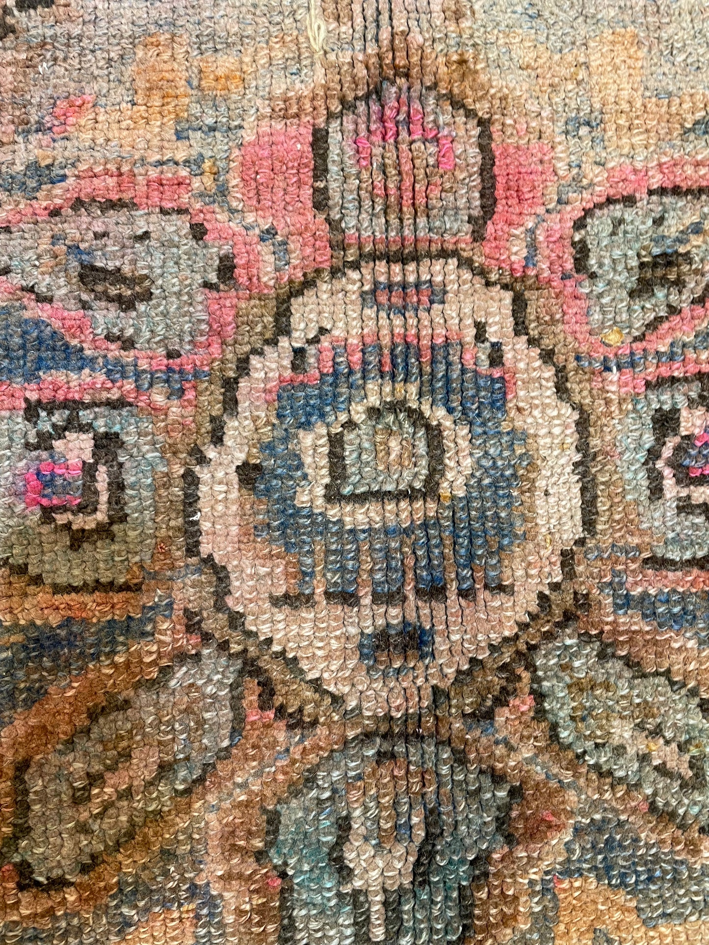 Hand-Knotted Wool Area Rug Turkish Oushak 4'6" x 9'2"