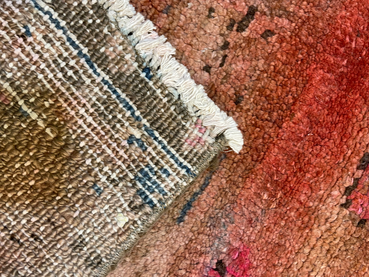 Hand-Knotted Wool Area Rug Turkish Oushak 4'6" x 9'2"