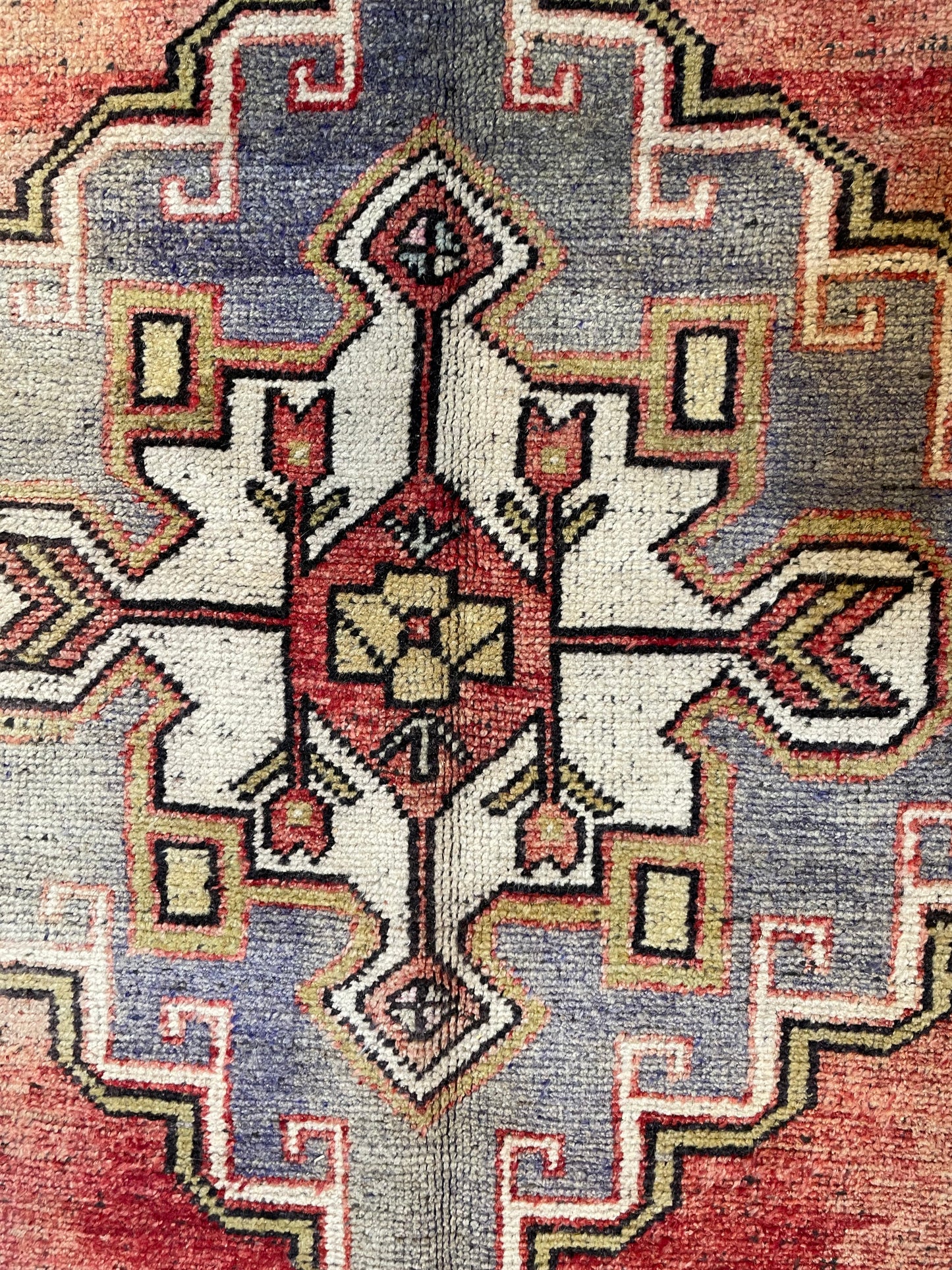 Hand-Knotted Wool Runner Turkish Oushak 5'2" x 11'2"