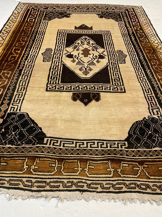 Hand-Knotted Wool Area Rug Turkish Oushak 7'3" x 10'3"