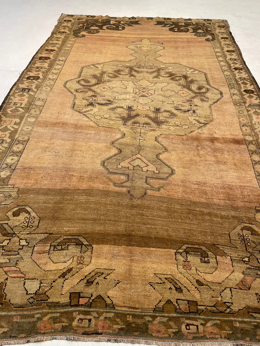 Hand-Knotted Wool Area Rug Turkish Oushak 6'2" x 10'3"