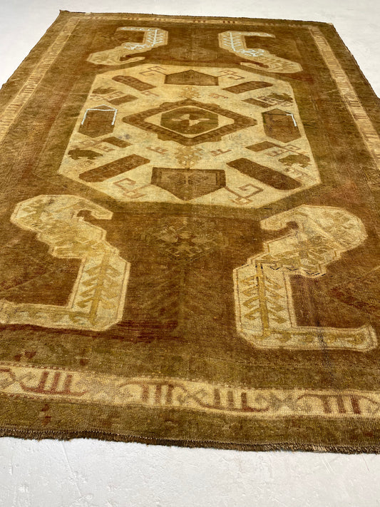 Hand-Knotted Wool Area Rug Turkish Oushak 6'10" x 9'10"