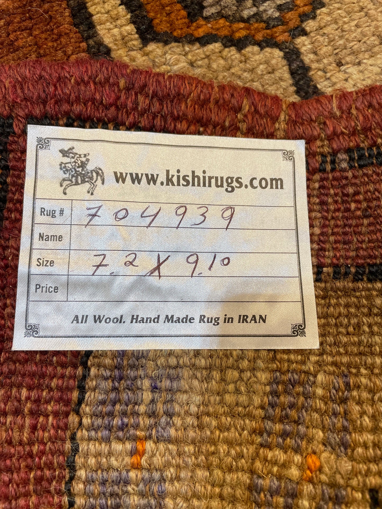 Hand-Knotted Wool Area Rug Turkish Oushak 7'2" x 9'10"