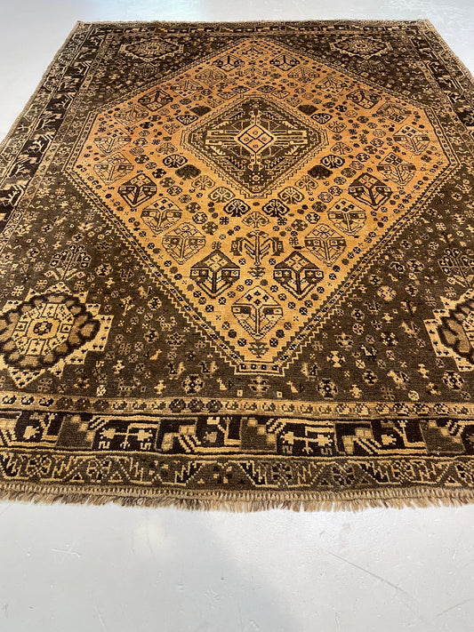 Hand-Knotted Wool Area Rug Turkish Oushak 7'2" x 9'5"