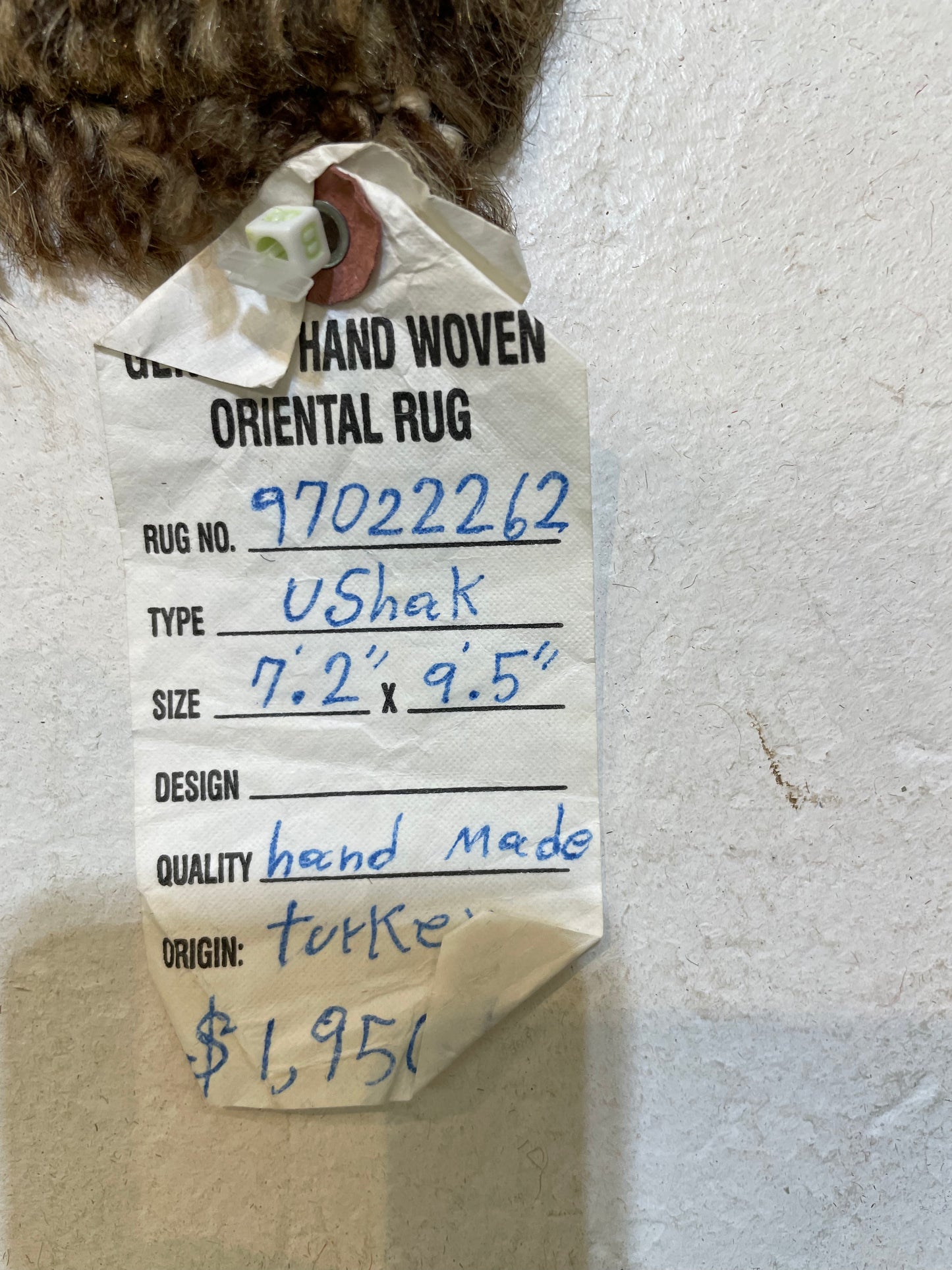 Hand-Knotted Wool Area Rug Turkish Oushak 7'2" x 9'5"