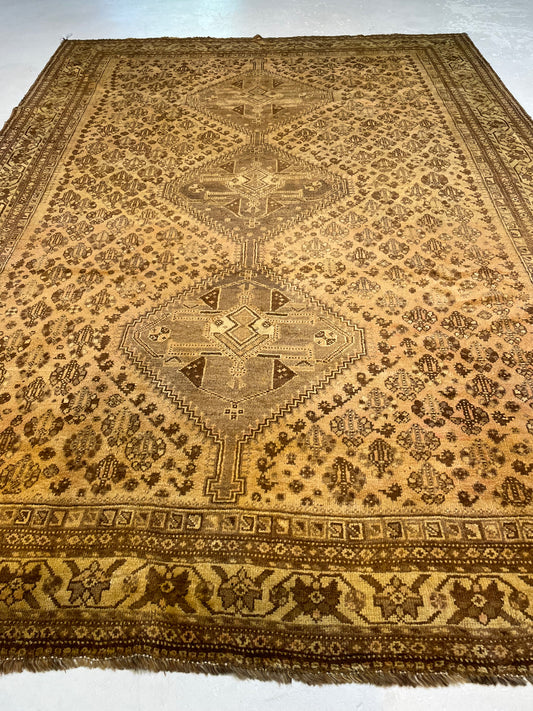 Hand-Knotted Wool Area Rug Turkish Oushak 7'2" x 10'