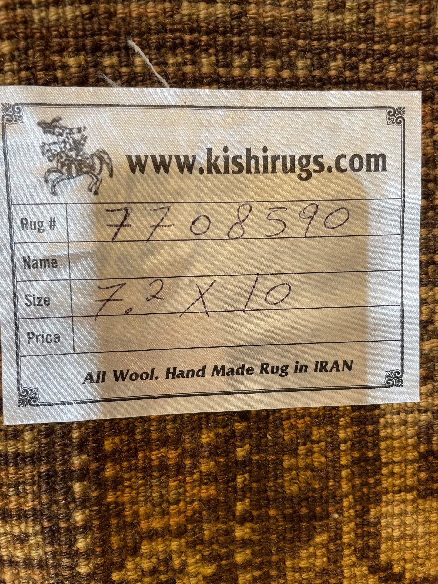 Hand-Knotted Wool Area Rug Turkish Oushak 7'2" x 10'