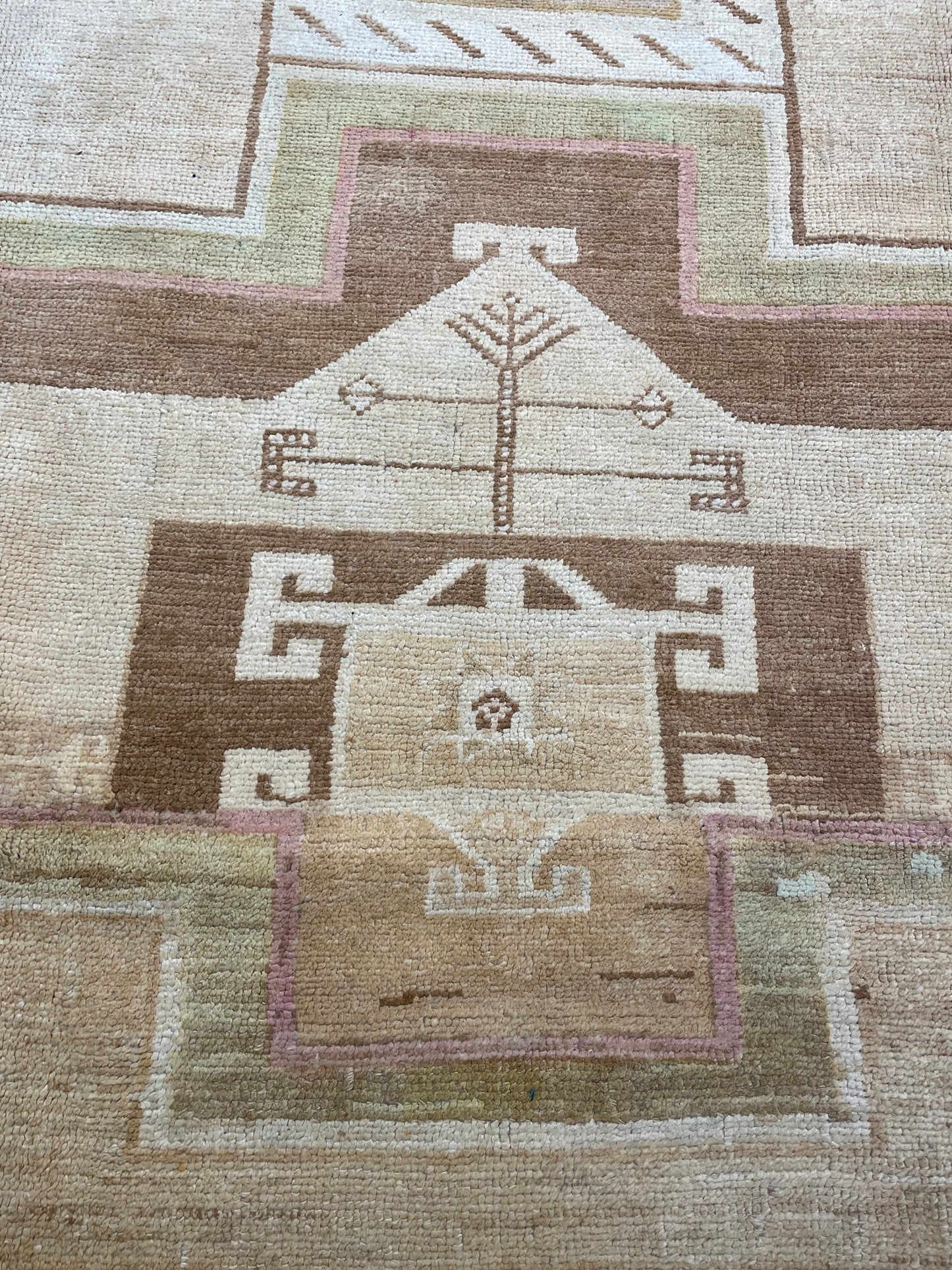 Hand-Knotted Wool Rug Turkish Oushak 7'1" x 11'4"